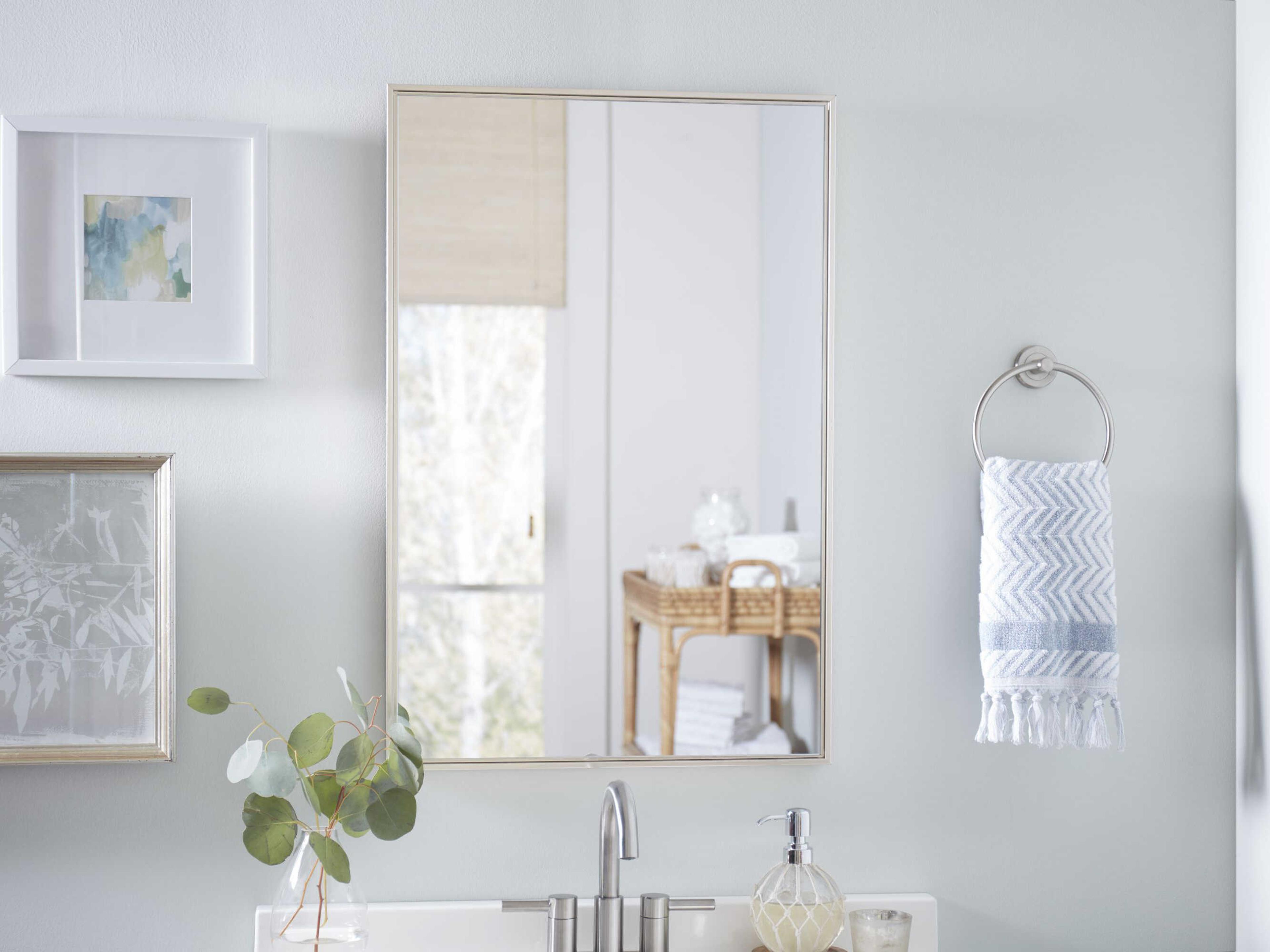 Luxecor Illumination Warm Silver Rectangular Wall Mirror