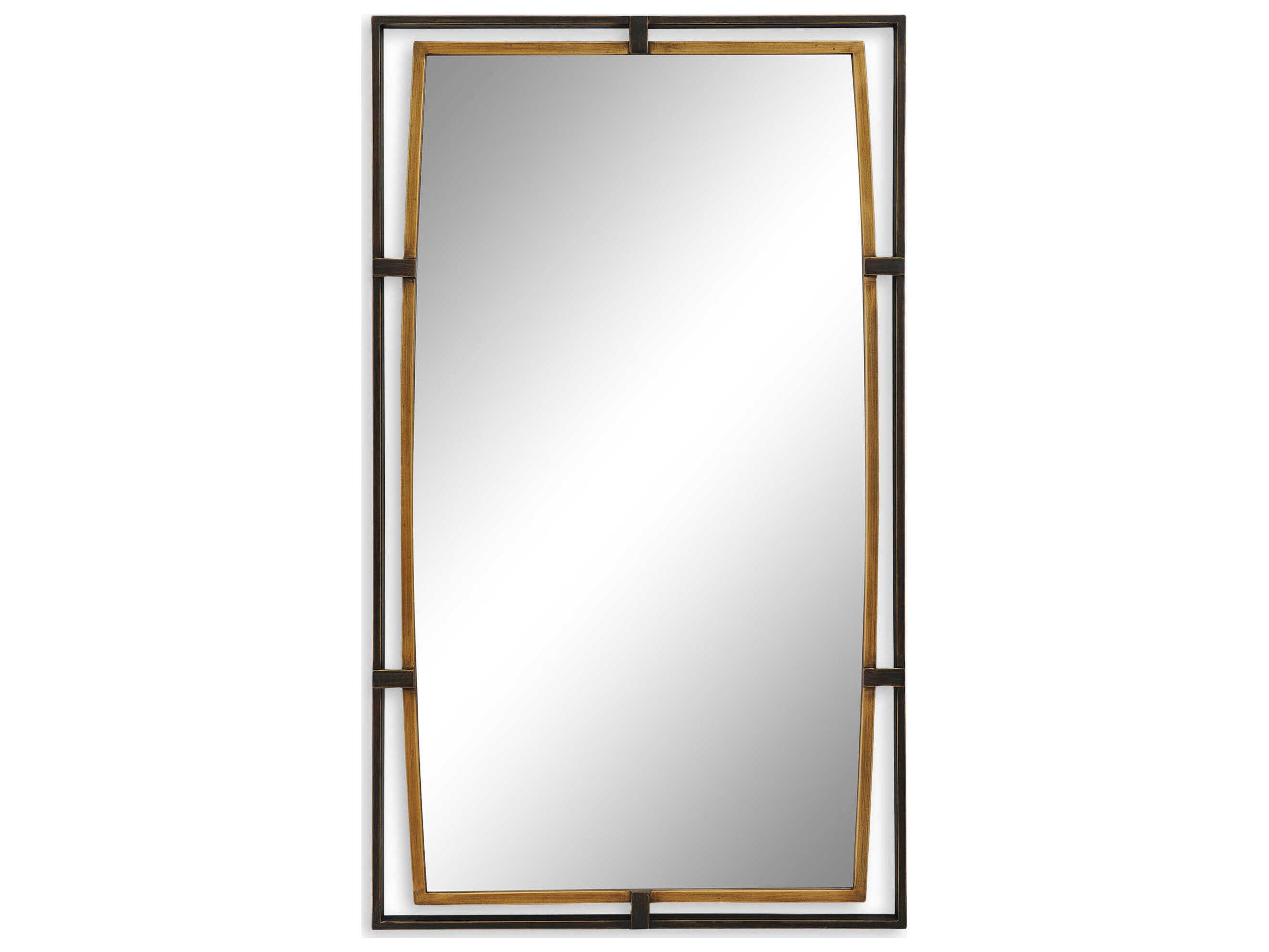 Illumination Rustic Bronze Gold Rectangular Wall Mirror