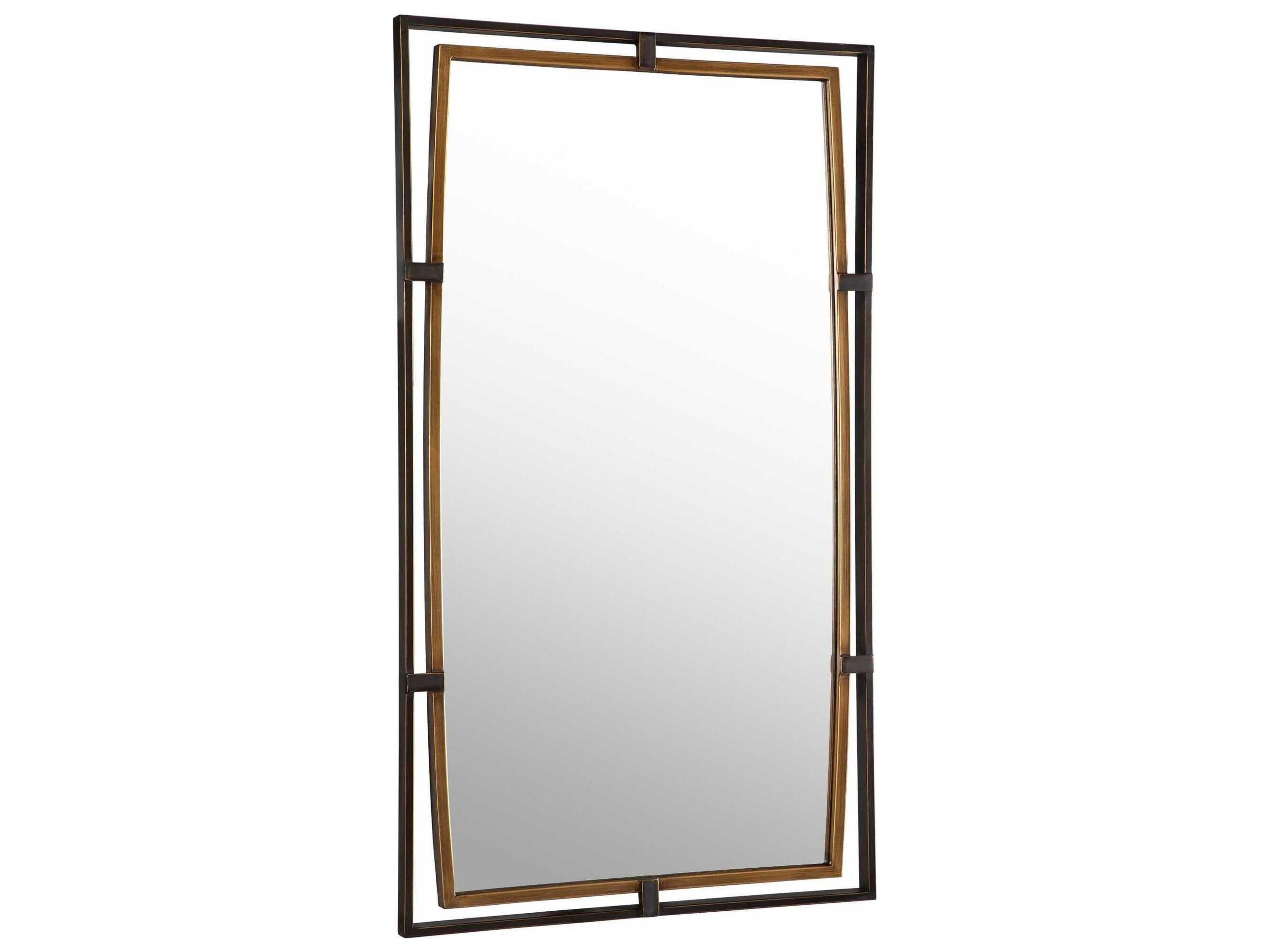 Luxecor Illumination Rustic Bronze Gold Rectangular Wall Mirror