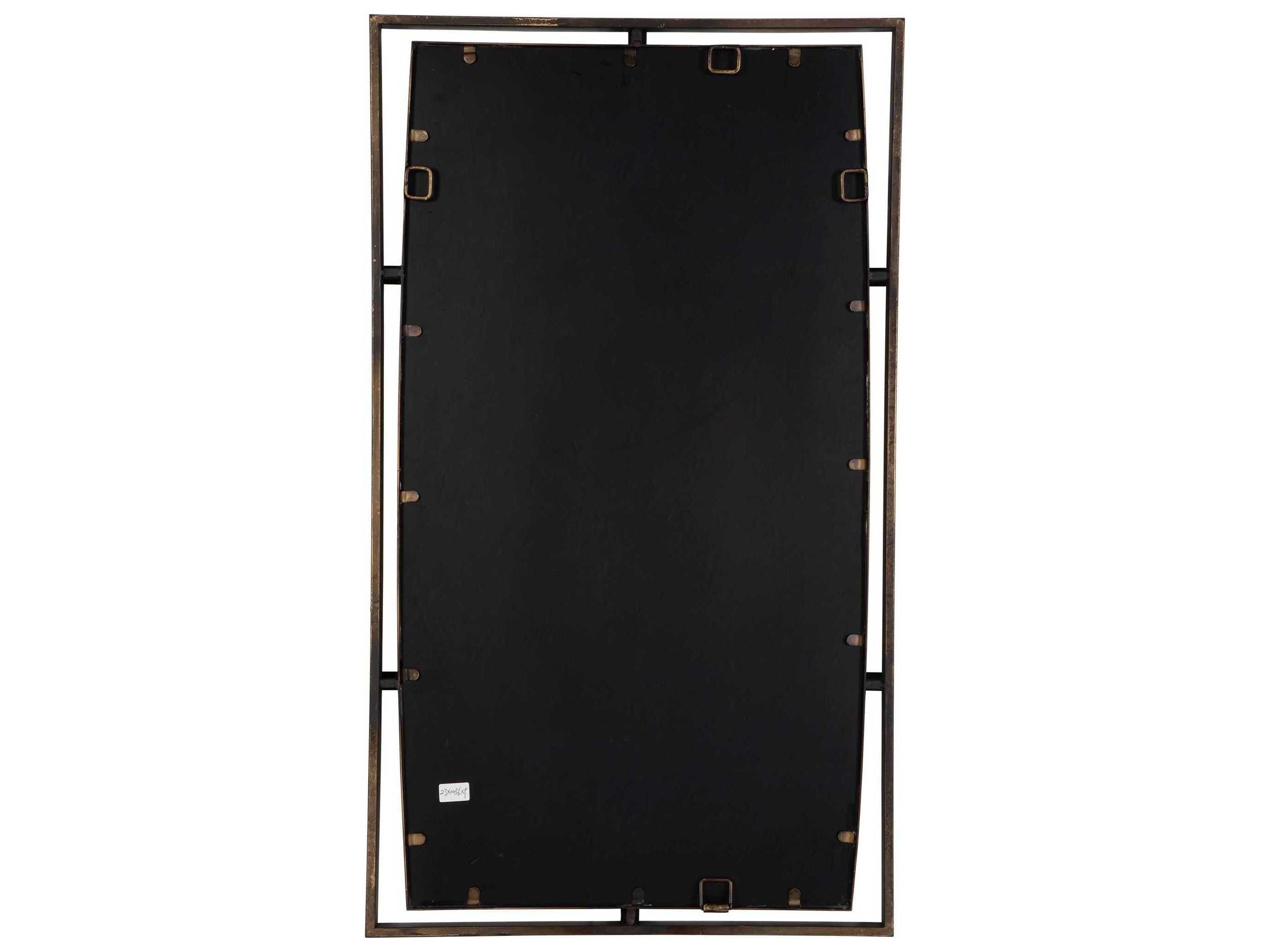 Luxecor Illumination Rustic Bronze Gold Rectangular Wall Mirror