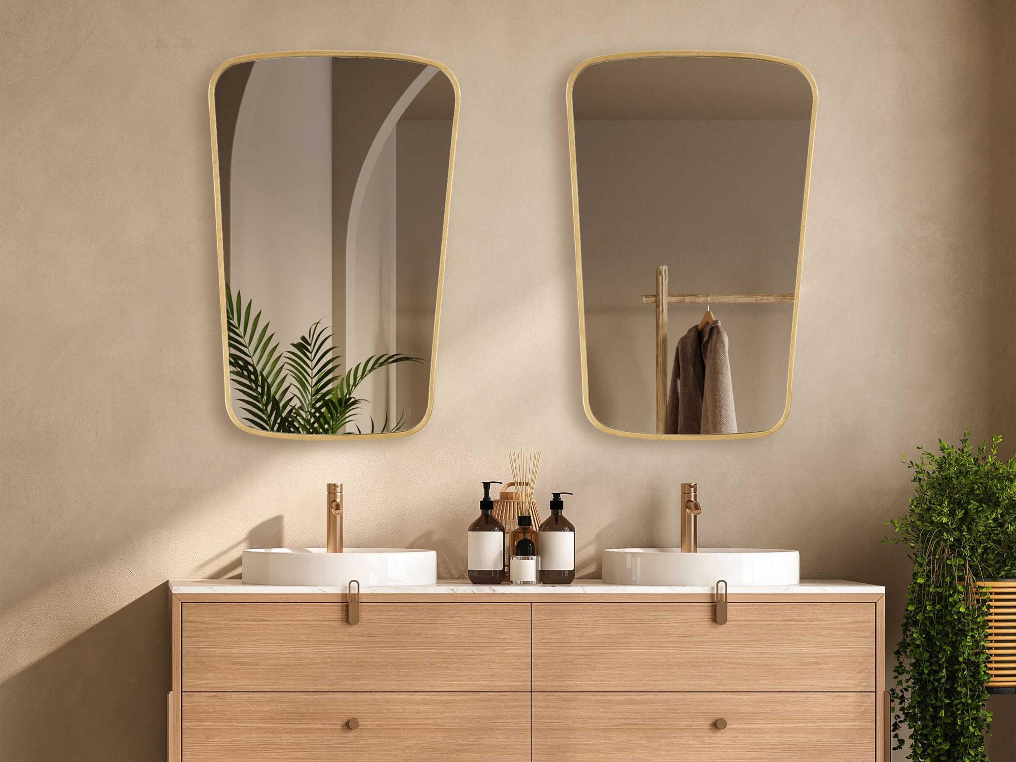 Luxecor Illumination Gold Leaf Wall Mirror