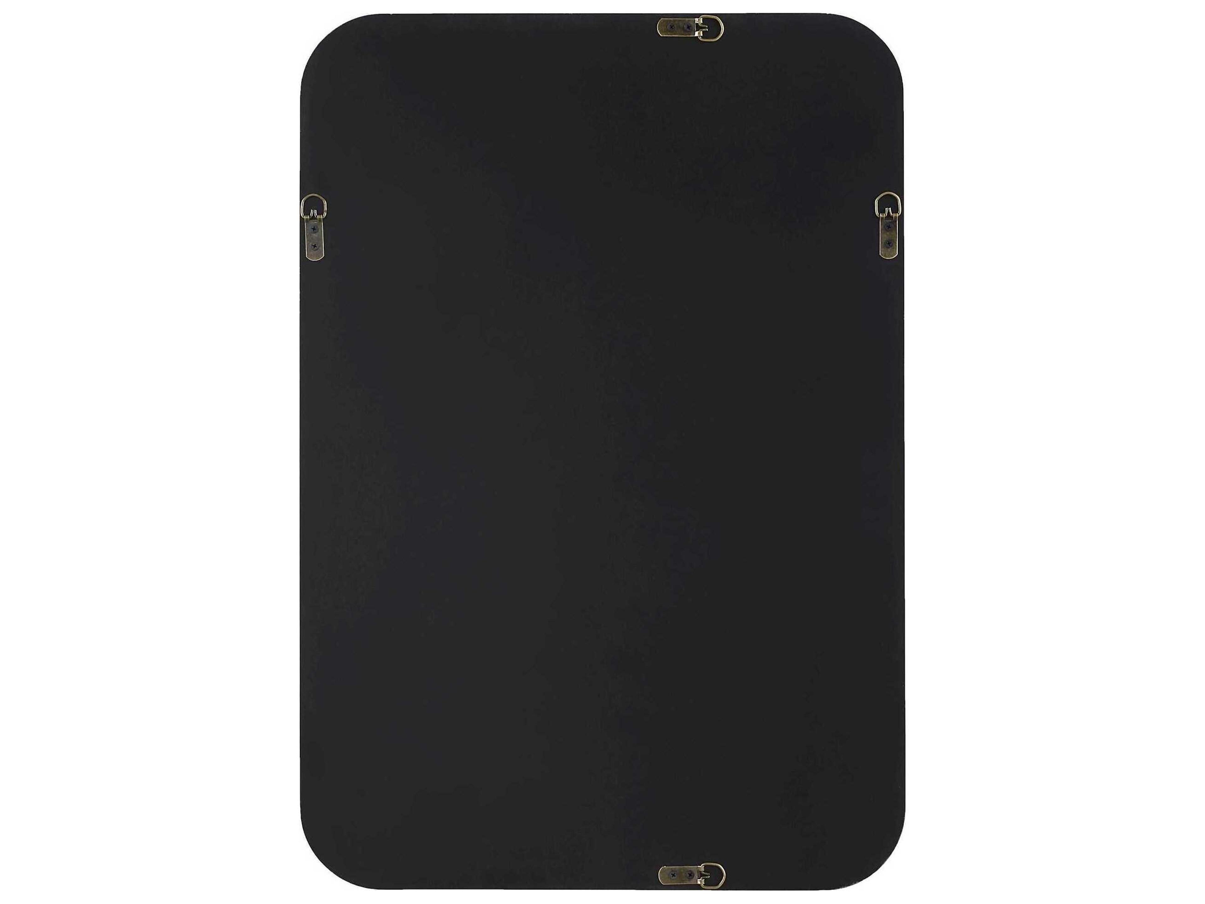 Luxecor Illumination Antique Gold On Textured Frame Rectangular Wall Mirror