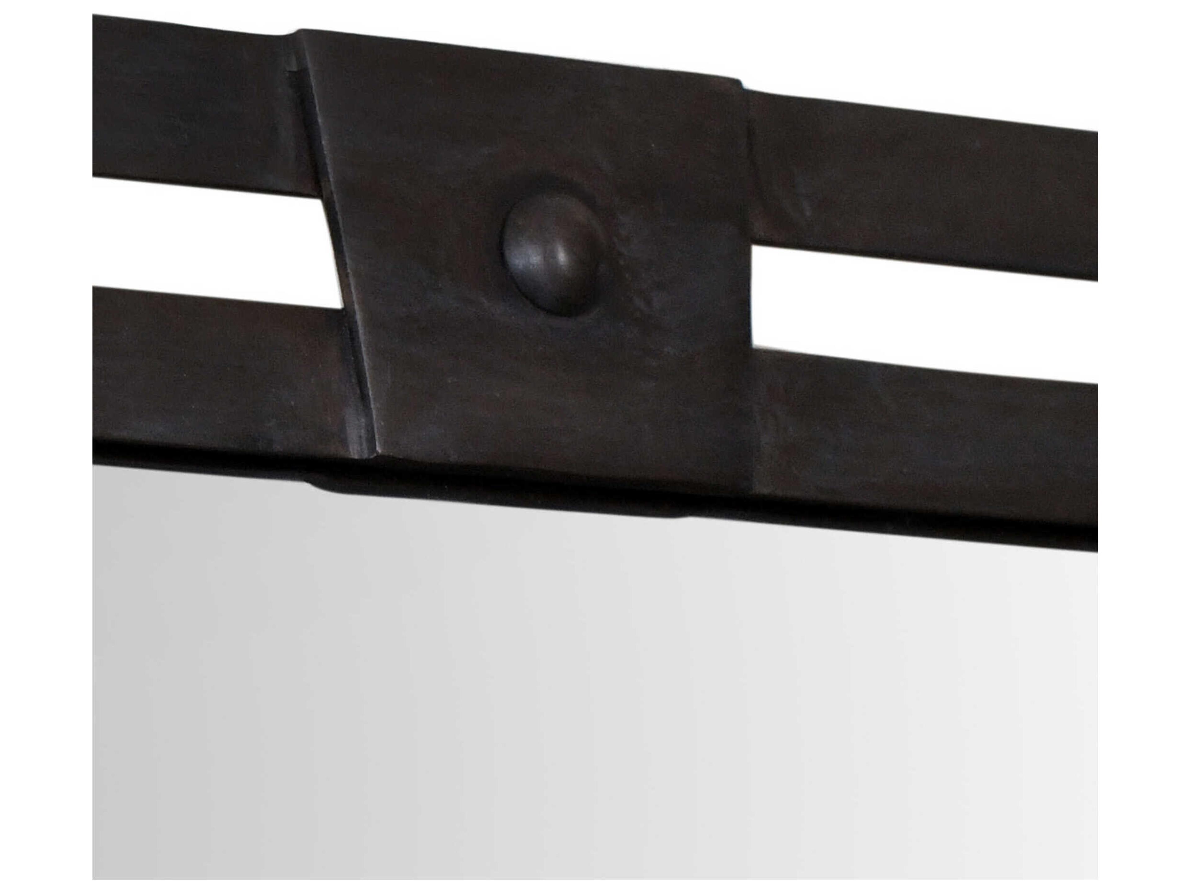 Luxecor Illumination Distressed Gunmetal Rectangular Wall Mirror