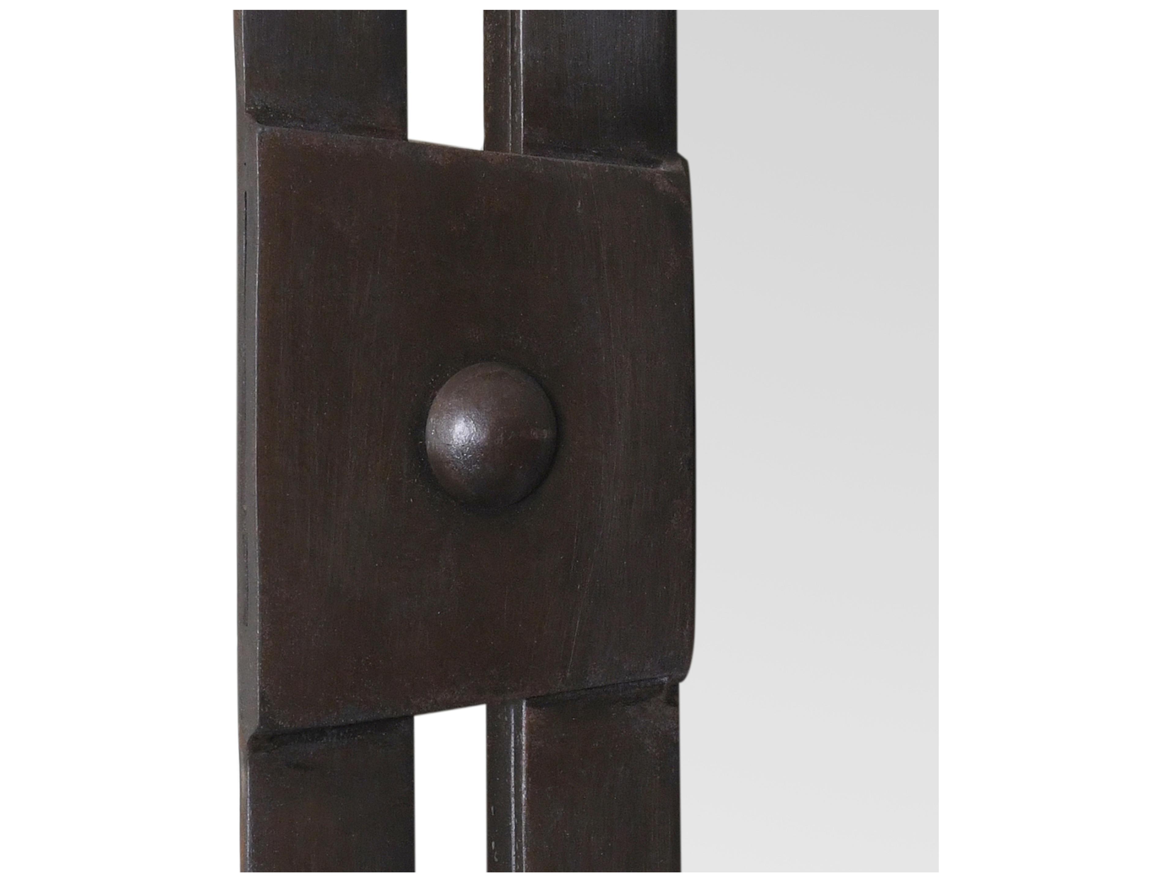 Luxecor Illumination Distressed Gunmetal Rectangular Wall Mirror