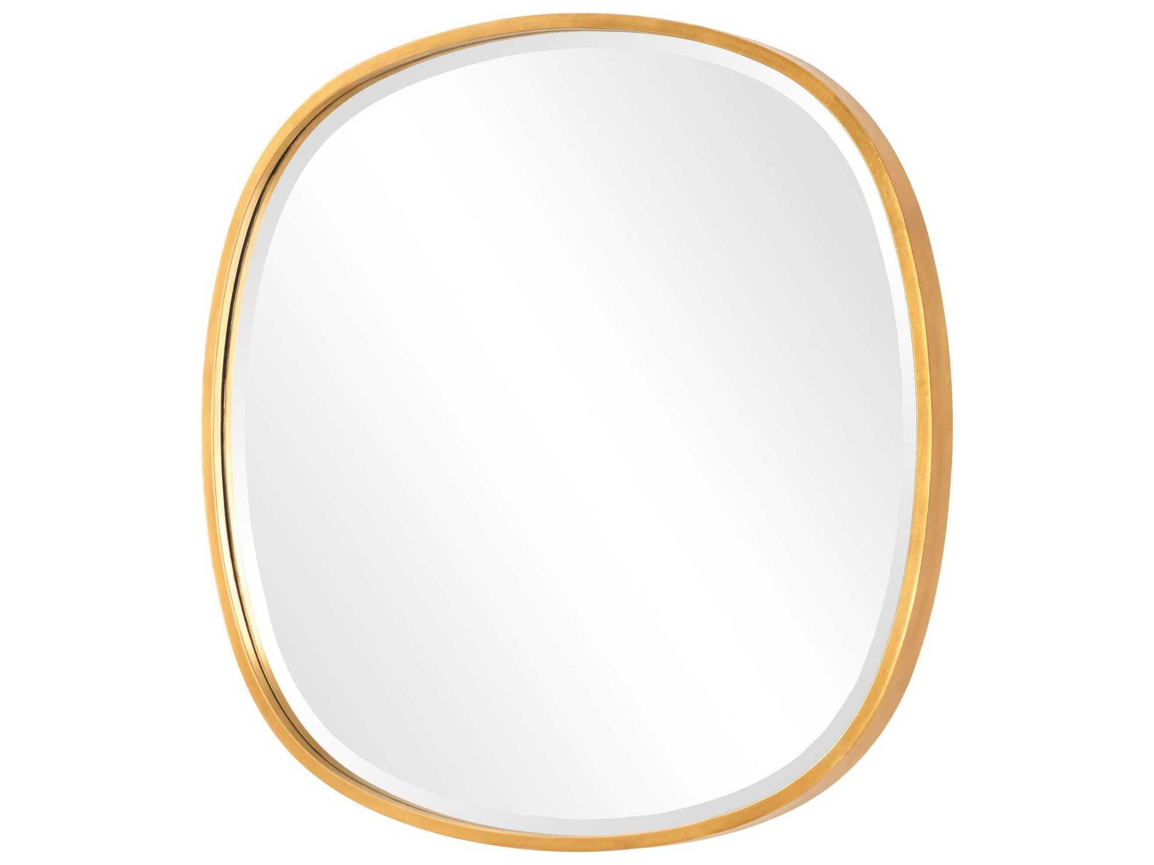 Luxecor Illumination Gold Leaf Round Wall Mirror