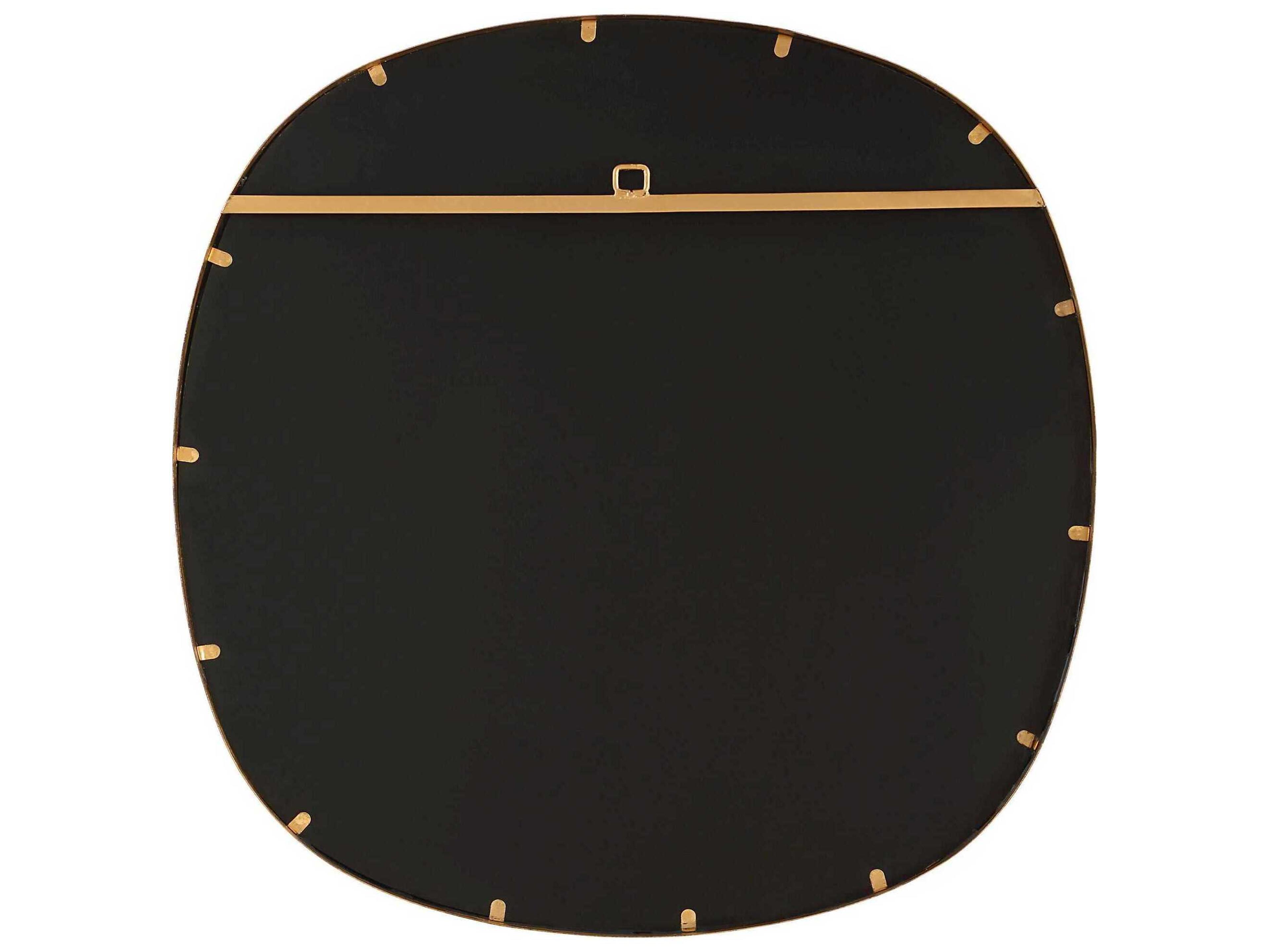 Luxecor Illumination Gold Leaf Round Wall Mirror