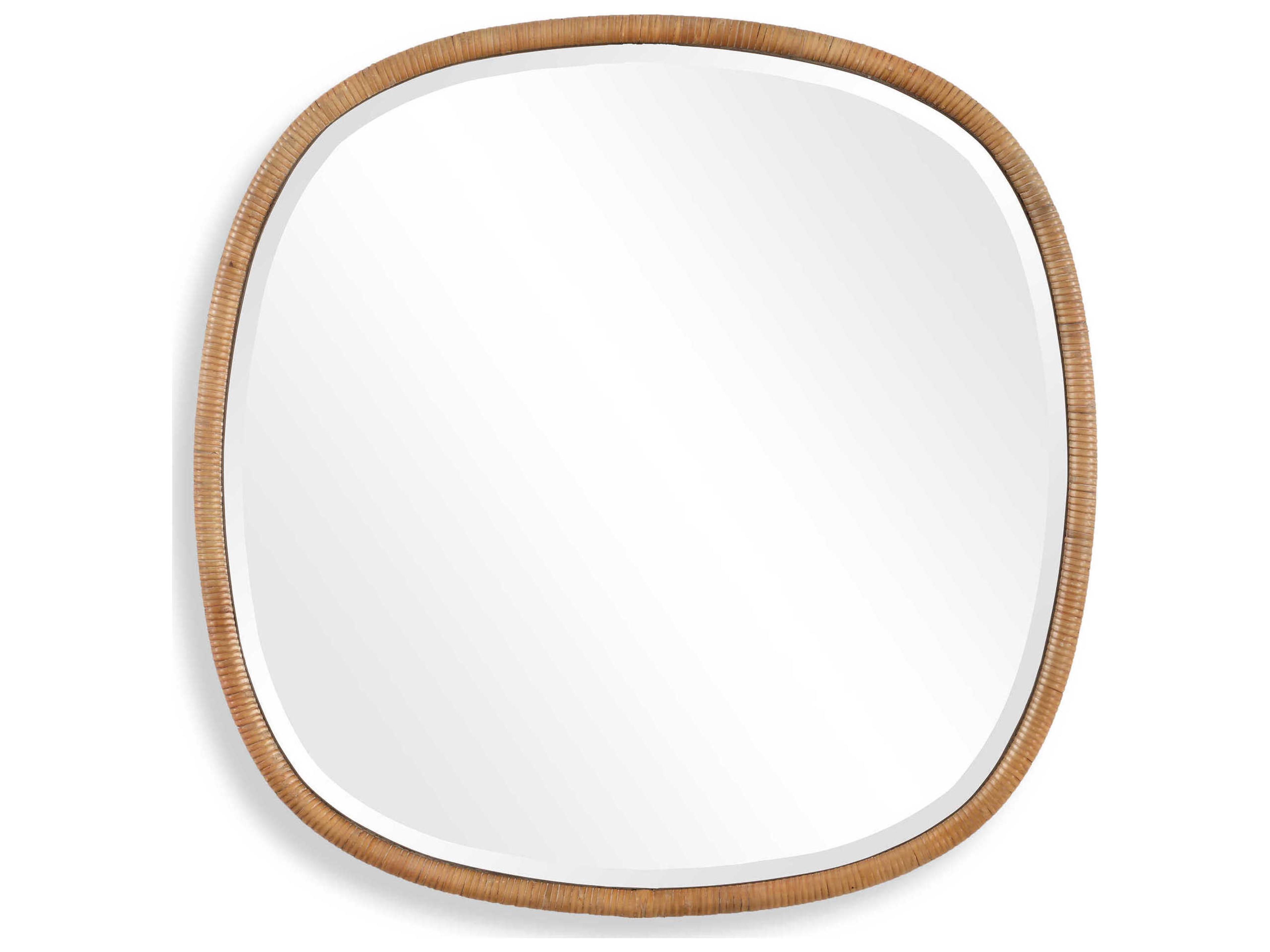 Luxecor Illumination Natural Rattan Round Wall Mirror