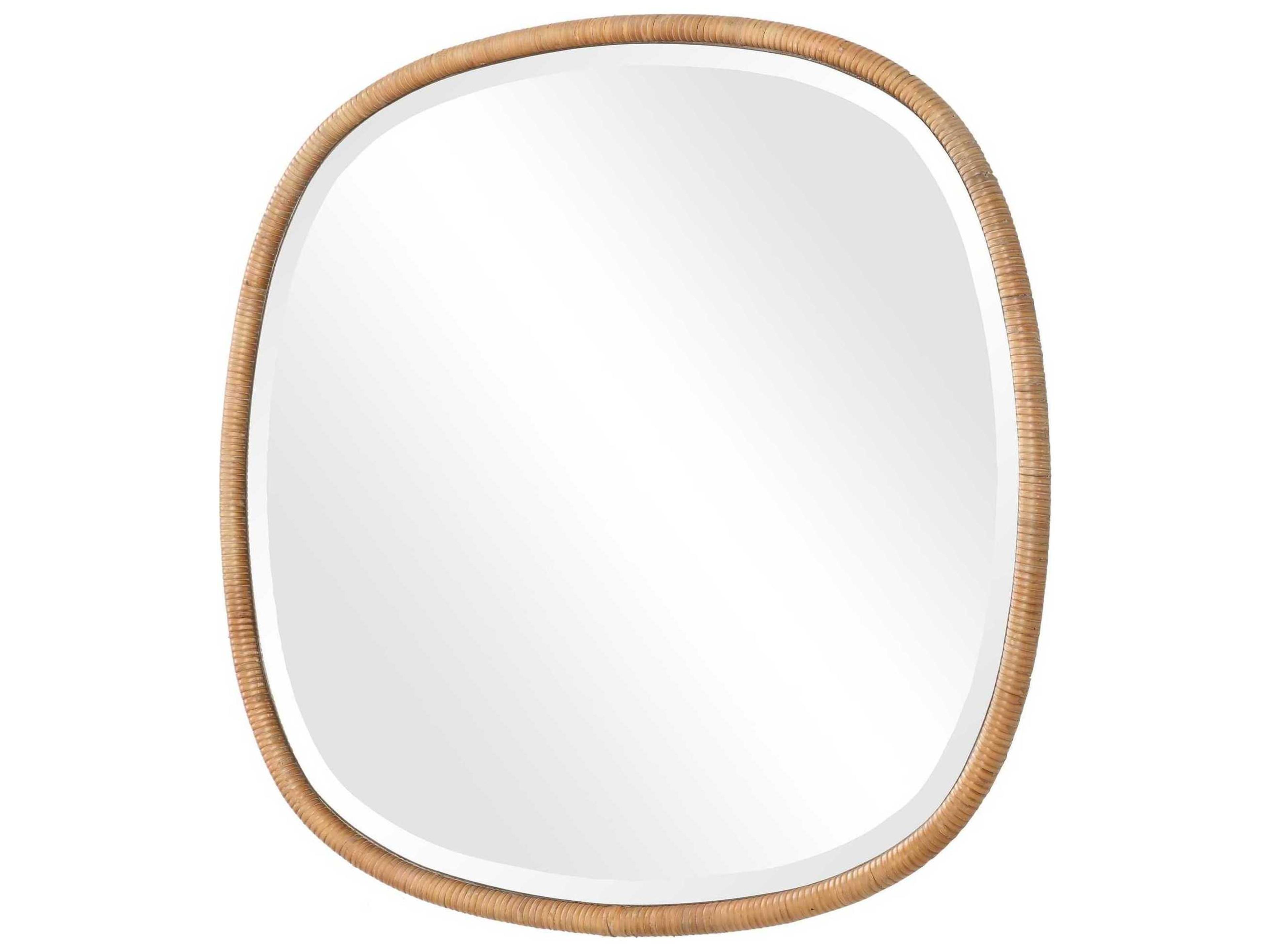 Luxecor Illumination Natural Rattan Round Wall Mirror