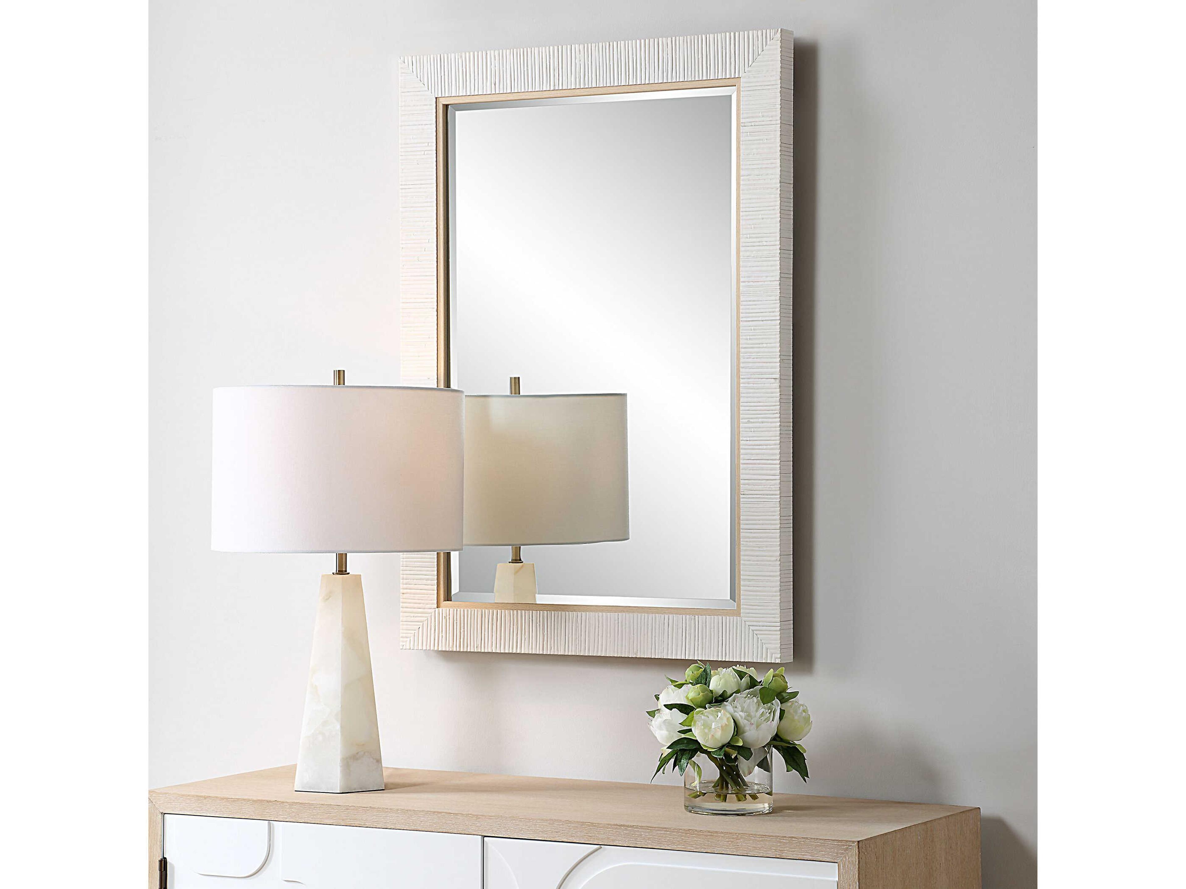 Luxecor Illumination Whitewash Rectangular Wall Mirror
