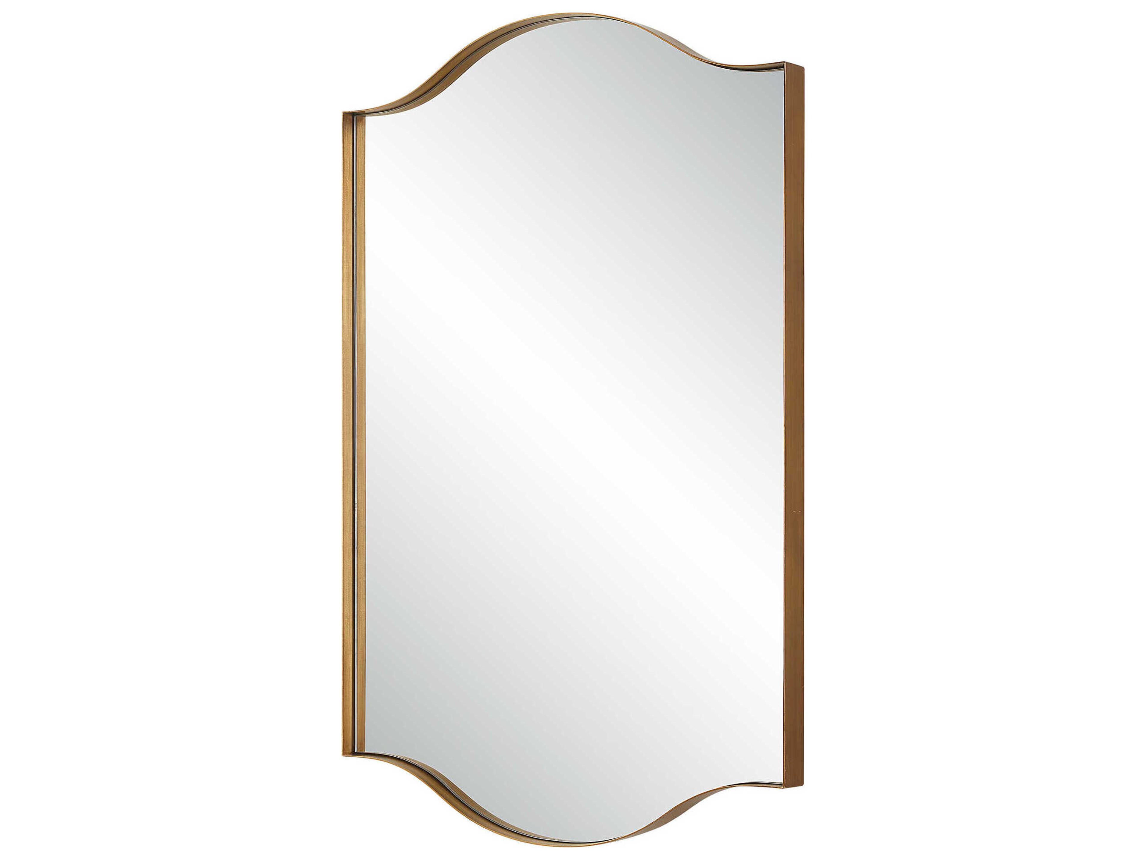 Luxecor Illumination Iron Brushed Gold Paint Wall Mirror