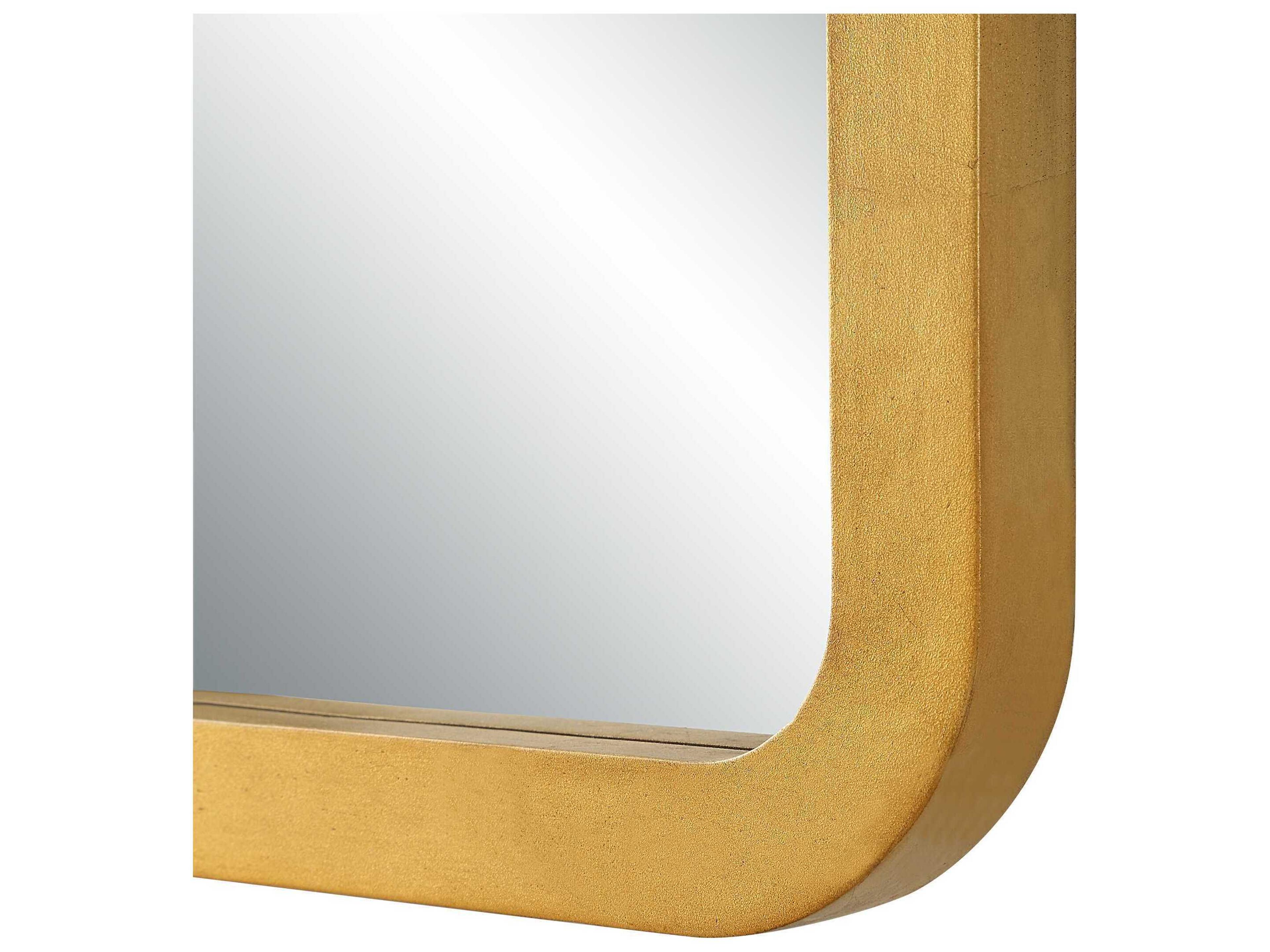 Luxecor Illumination Gold Leaf Rectangular Wall Mirror