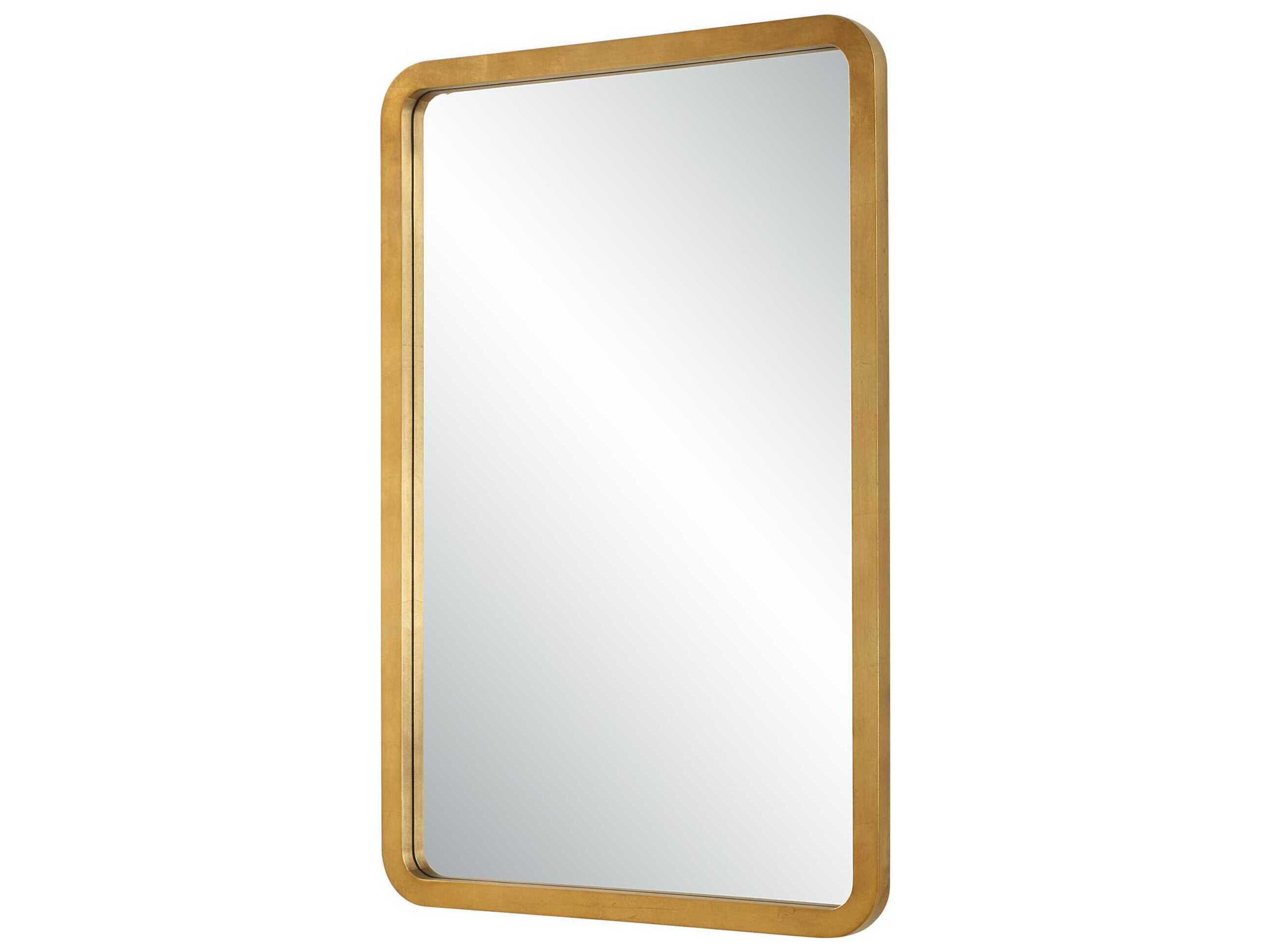 Luxecor Illumination Gold Leaf Rectangular Wall Mirror
