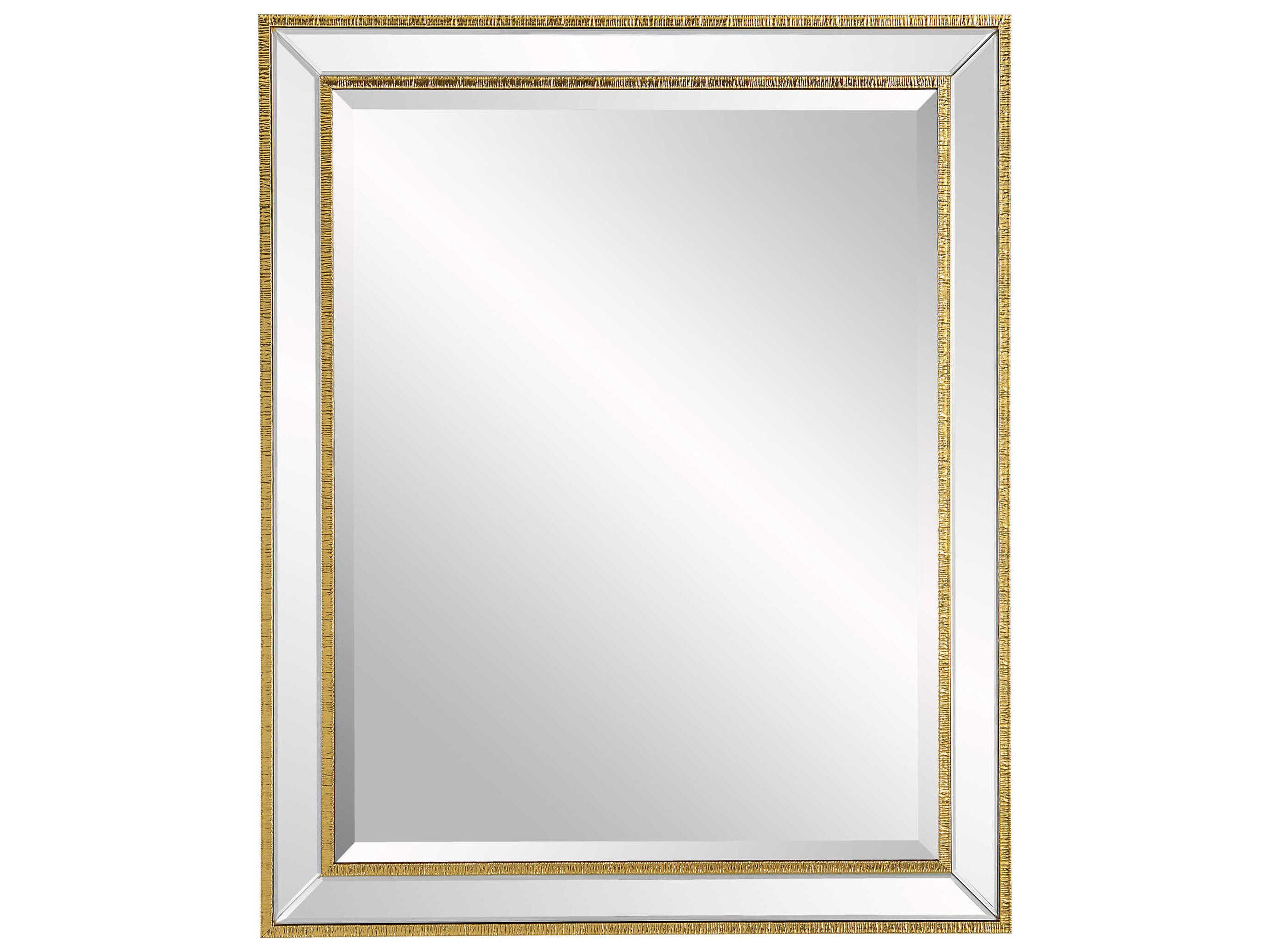 Luxecor Illumination Gold Rectangular Wall Mirror