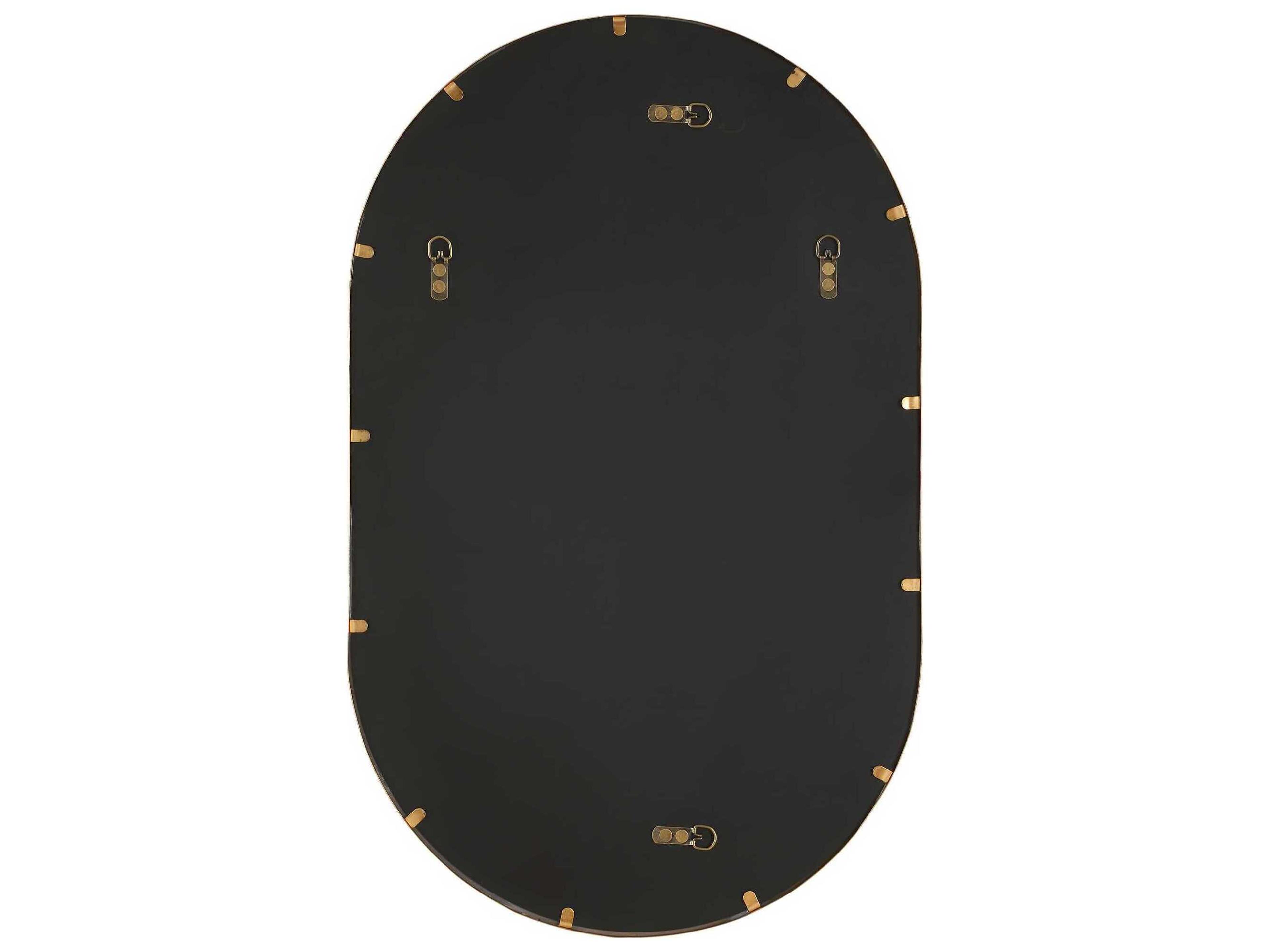 Luxecor Illumination Brushed Gold Oval Wall Mirror