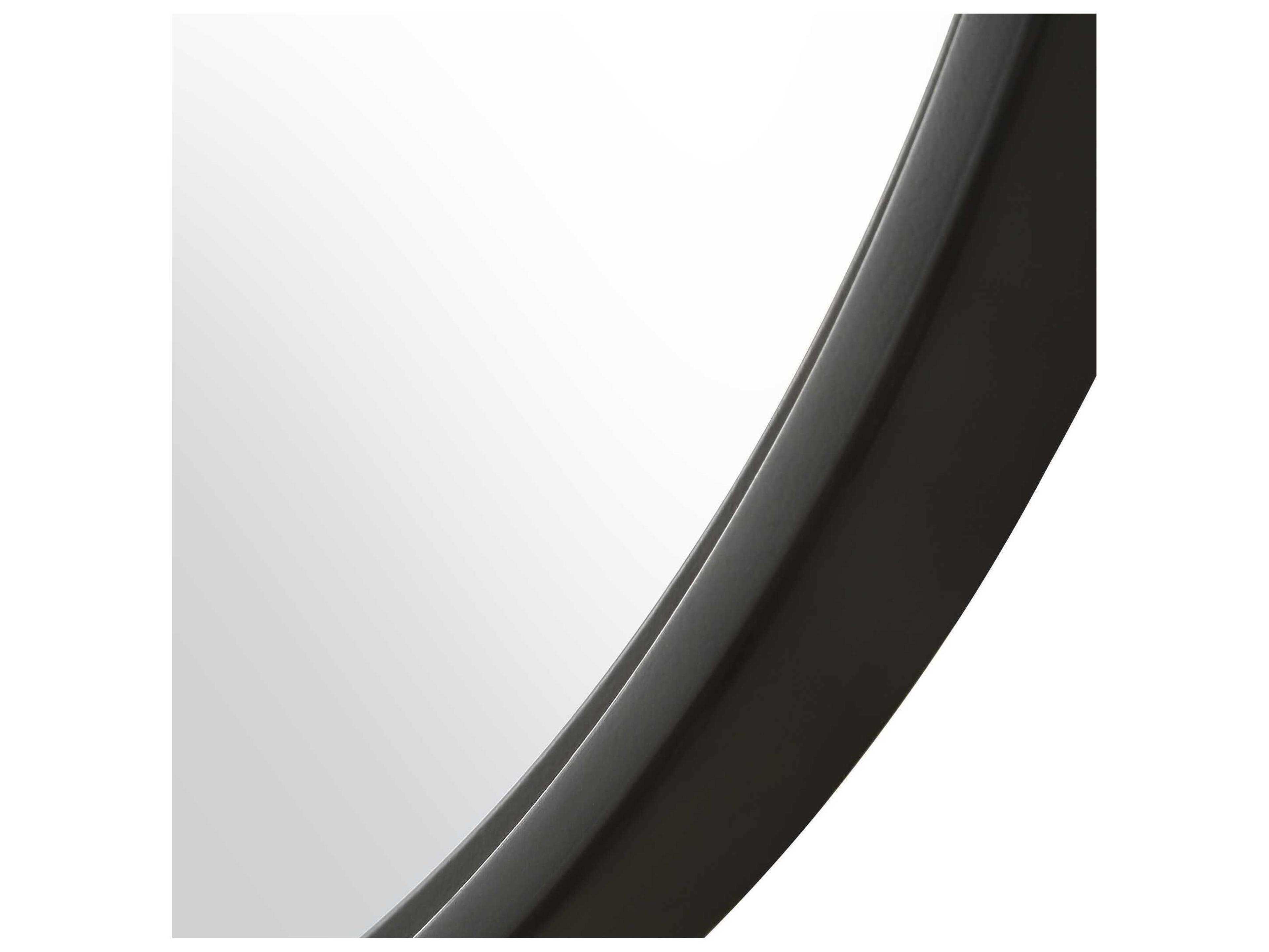 Luxecor Illumination Satin Black Oval Wall Mirror