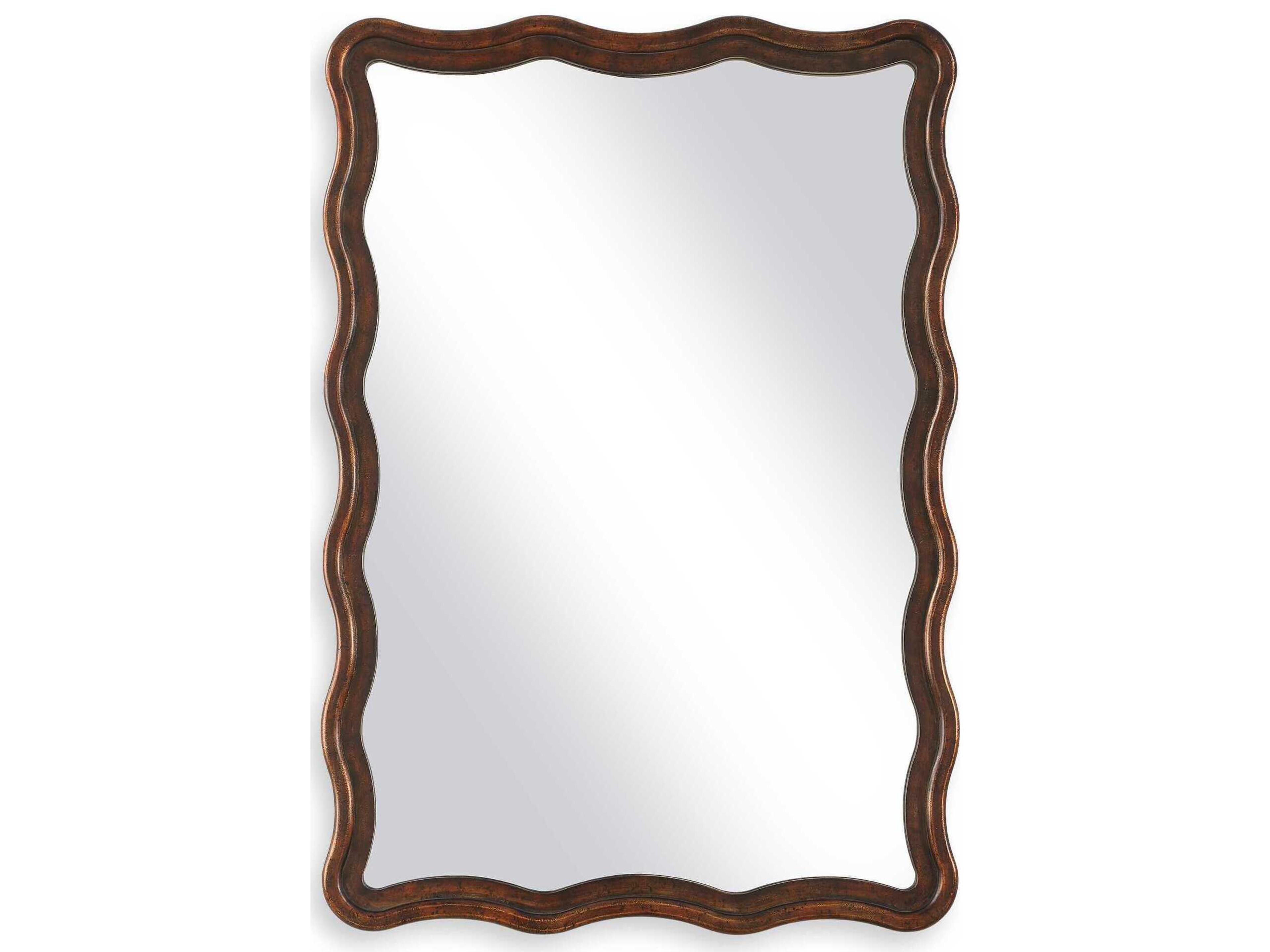 Illumination Antique Bronze Gold Rectangular Wall Mirror