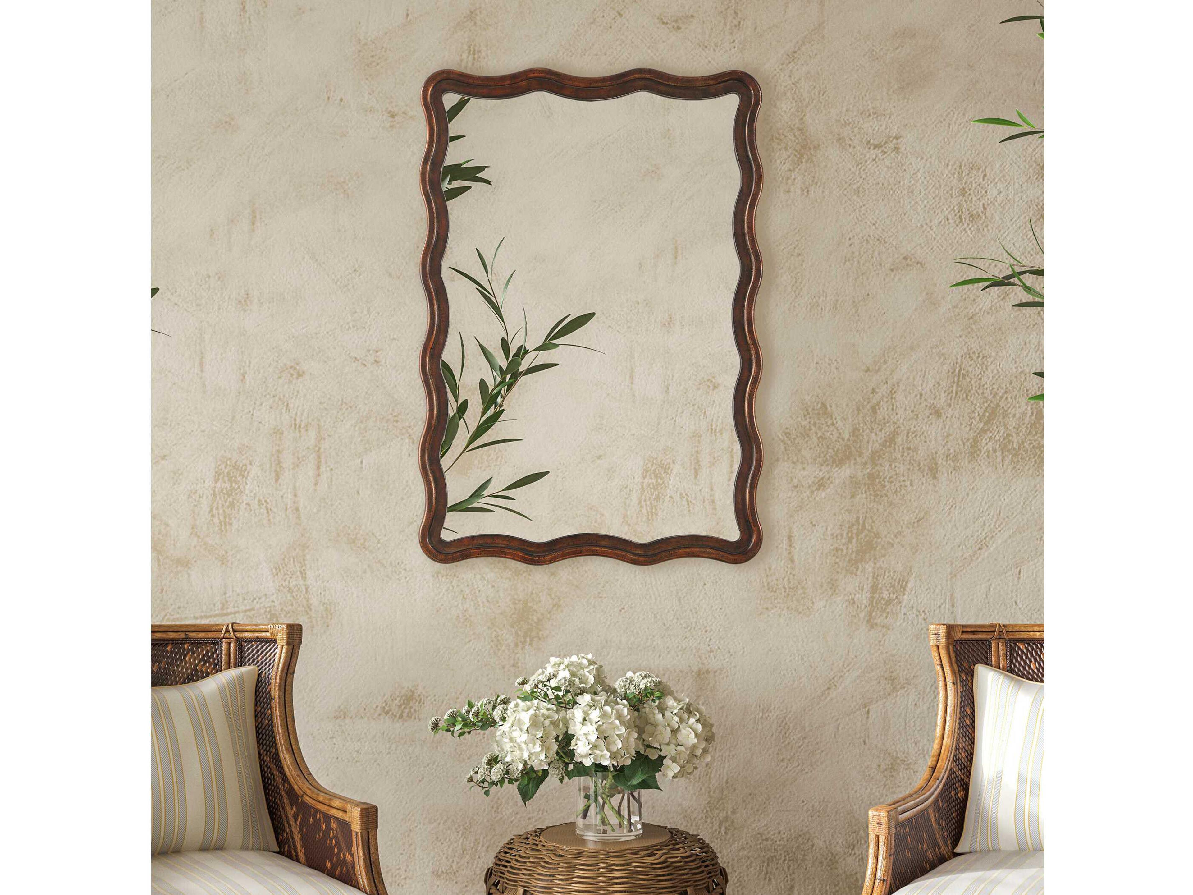 Luxecor Illumination Antique Bronze Gold Rectangular Wall Mirror