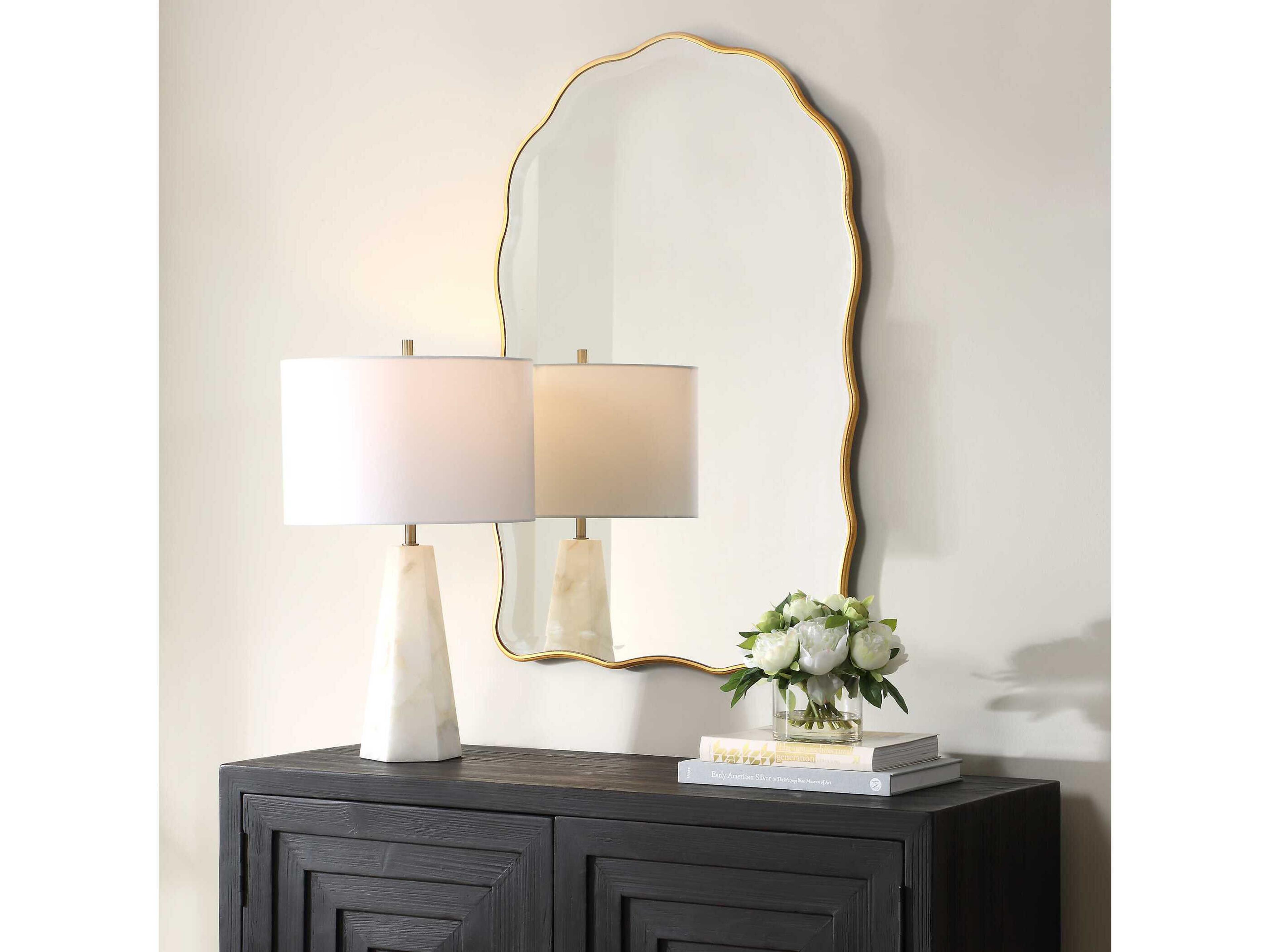 Luxecor Illumination Gold Leaf Wall Mirror