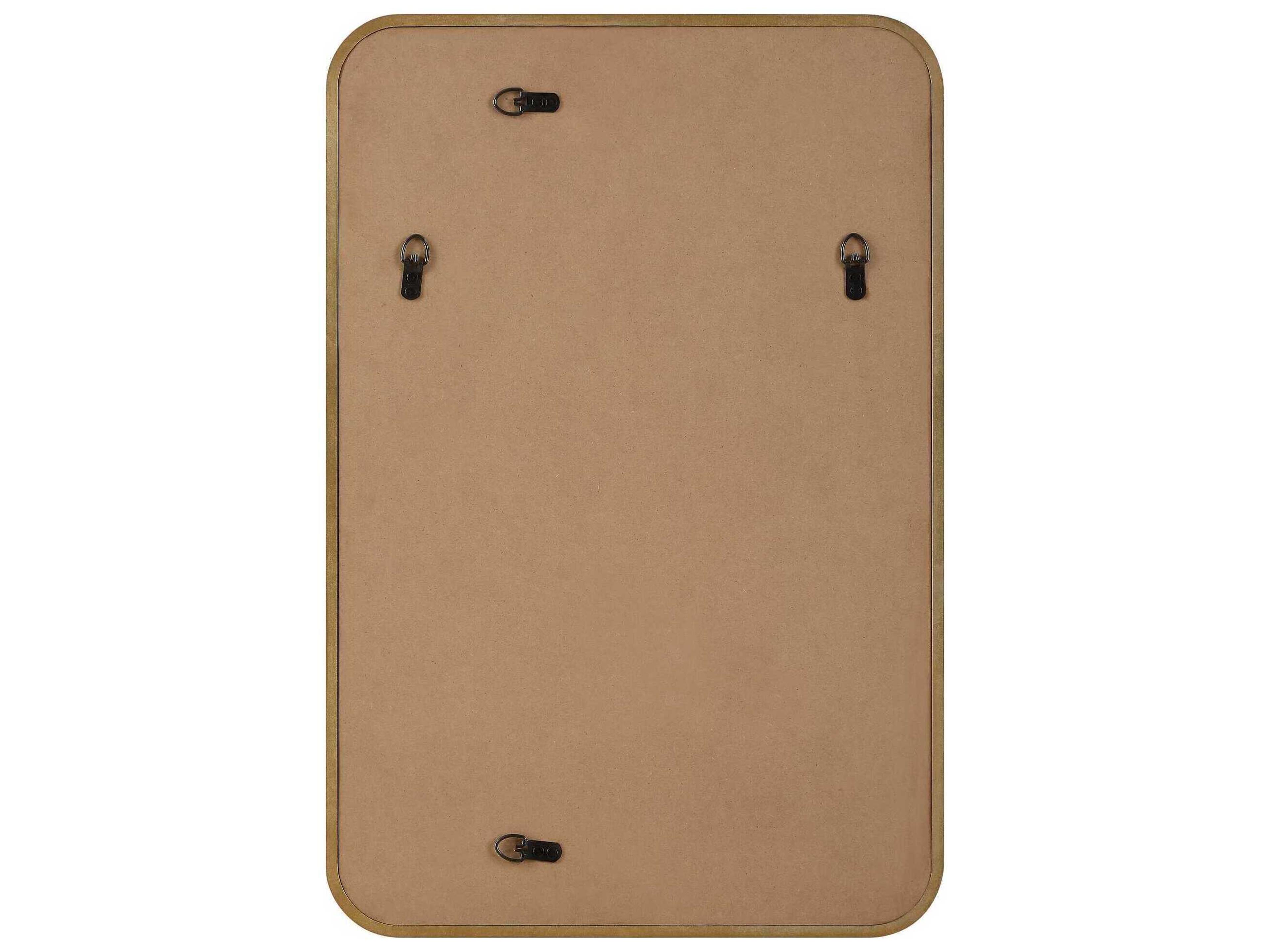 Luxecor Illumination Champagne Gold Leaf Rectangular Wall Mirror