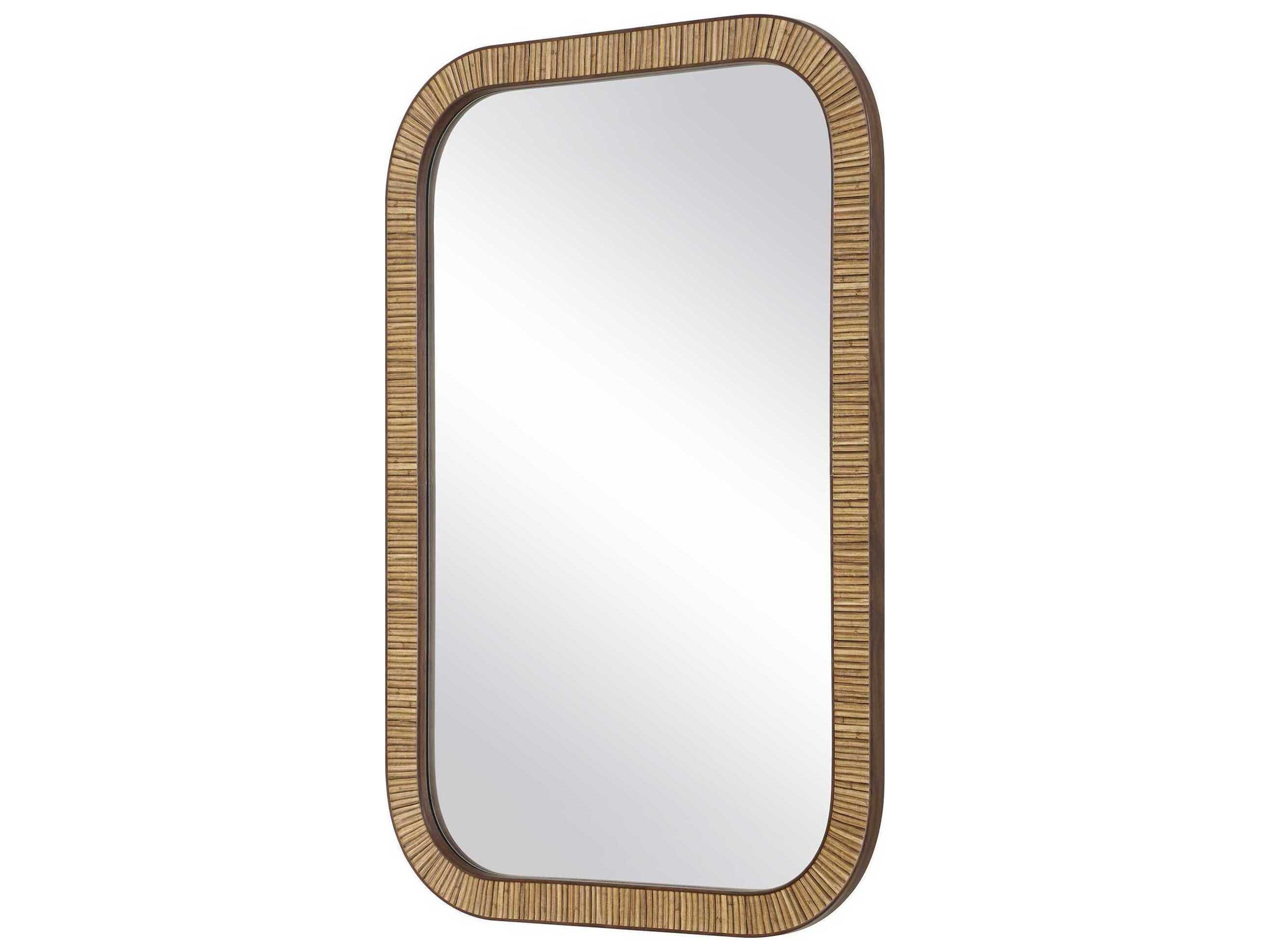 Luxecor Illumination Dark Brown Rectangular Wall Mirror