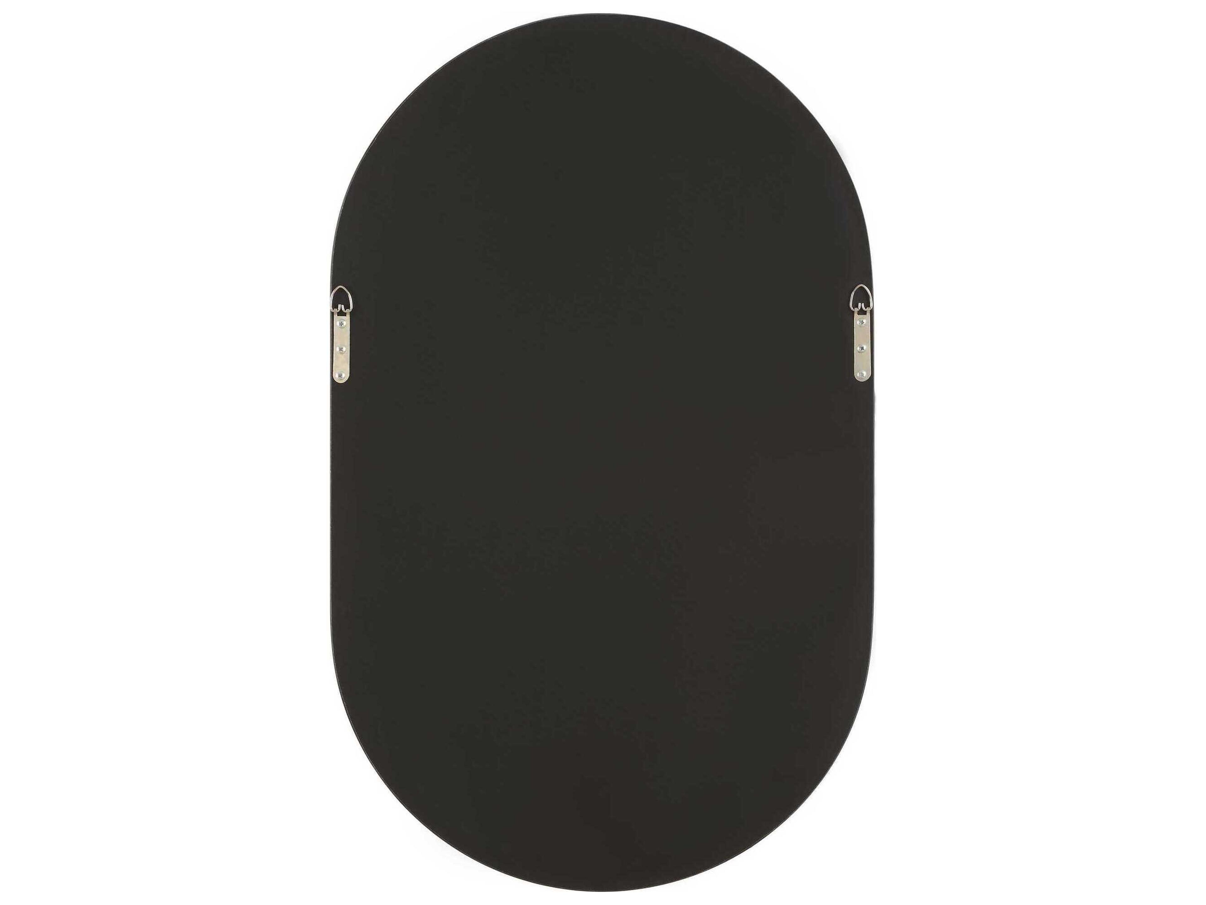 Luxecor Illumination Silver Black Oval Wall Mirror