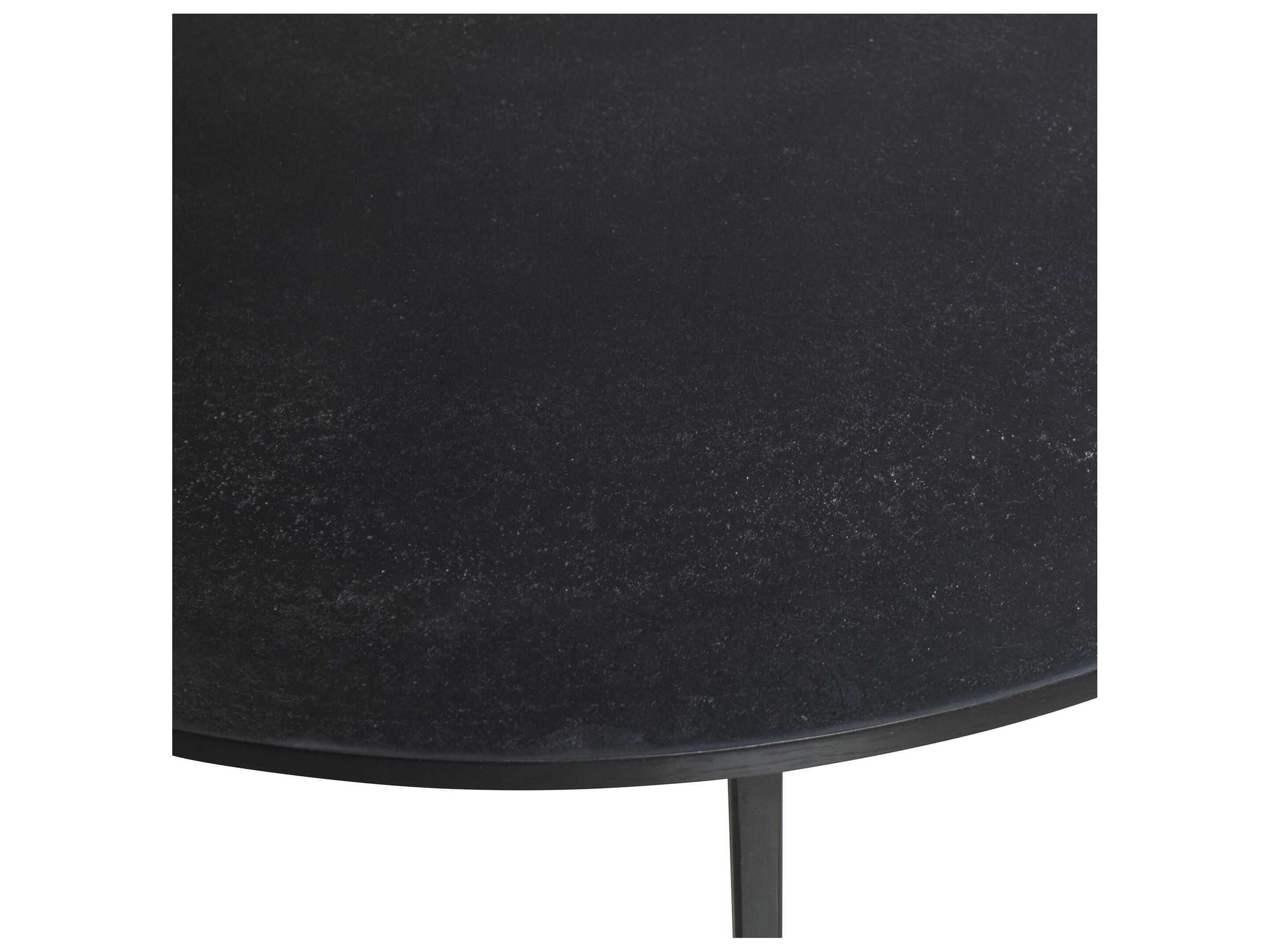 Luxecor Illumination Round Metal Espresso End Table