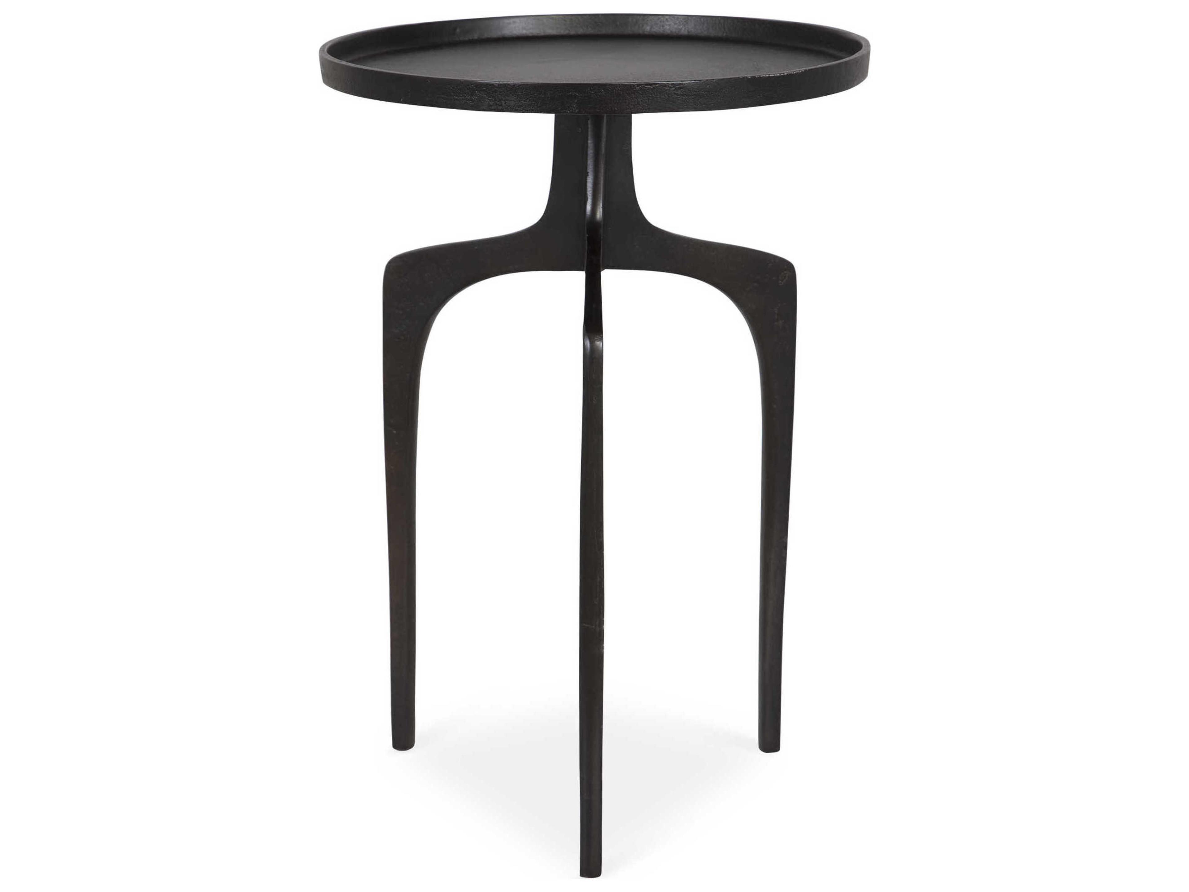 Luxecor Illumination Round Metal Dark Brown End Table