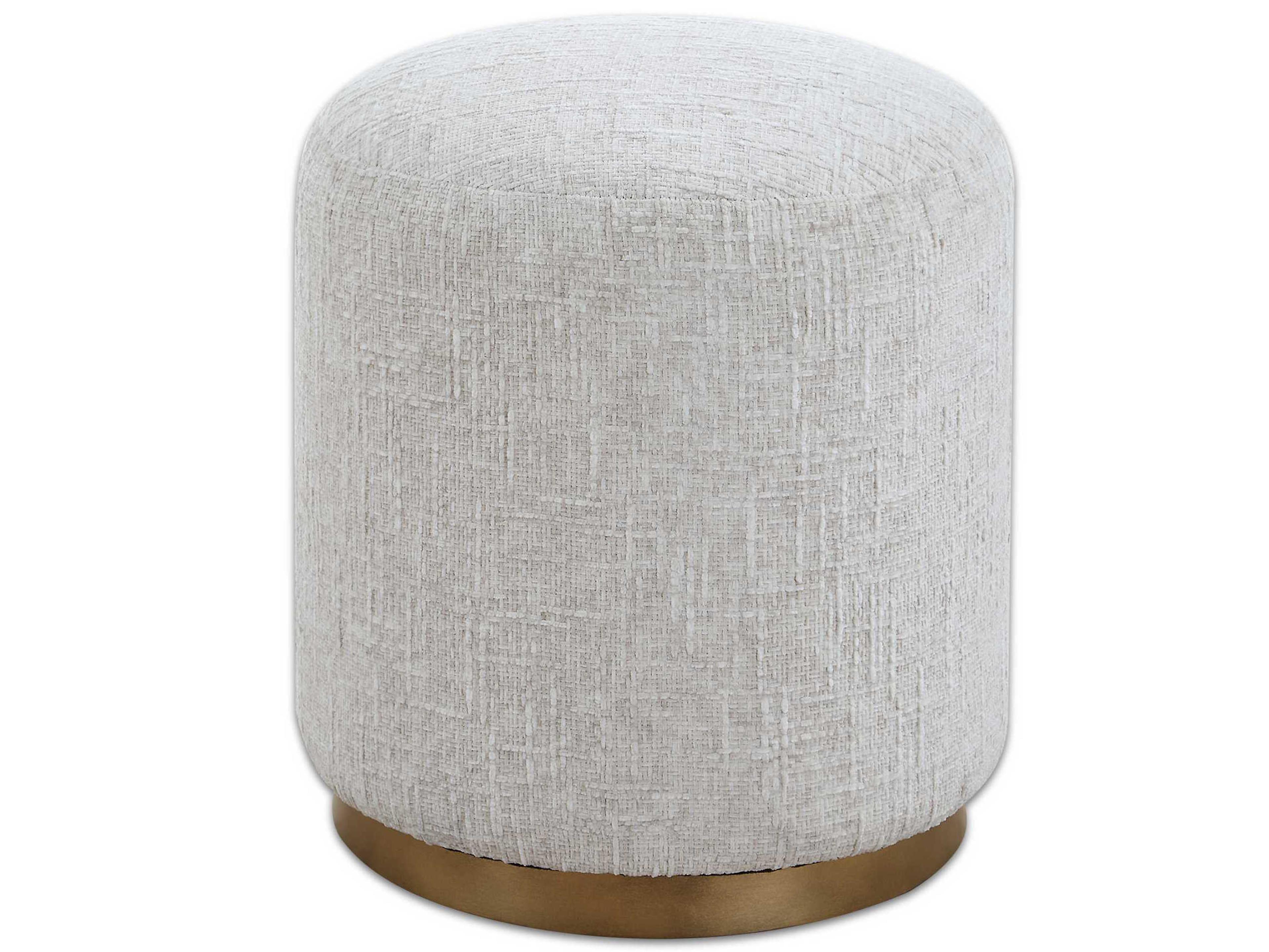 Illumination Gray Upholstered Accent Stool