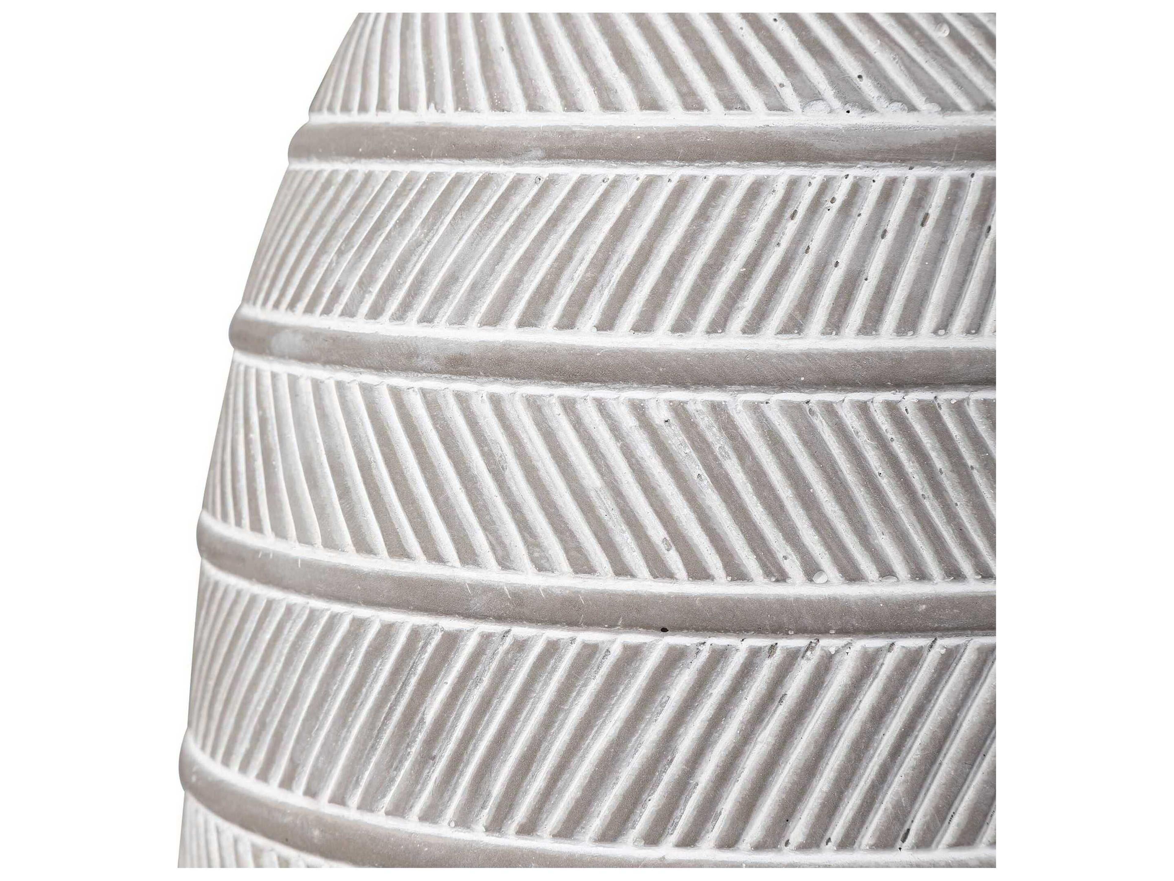 Luxecor Illumination Gray White Round Drum Hardback Table Lamp