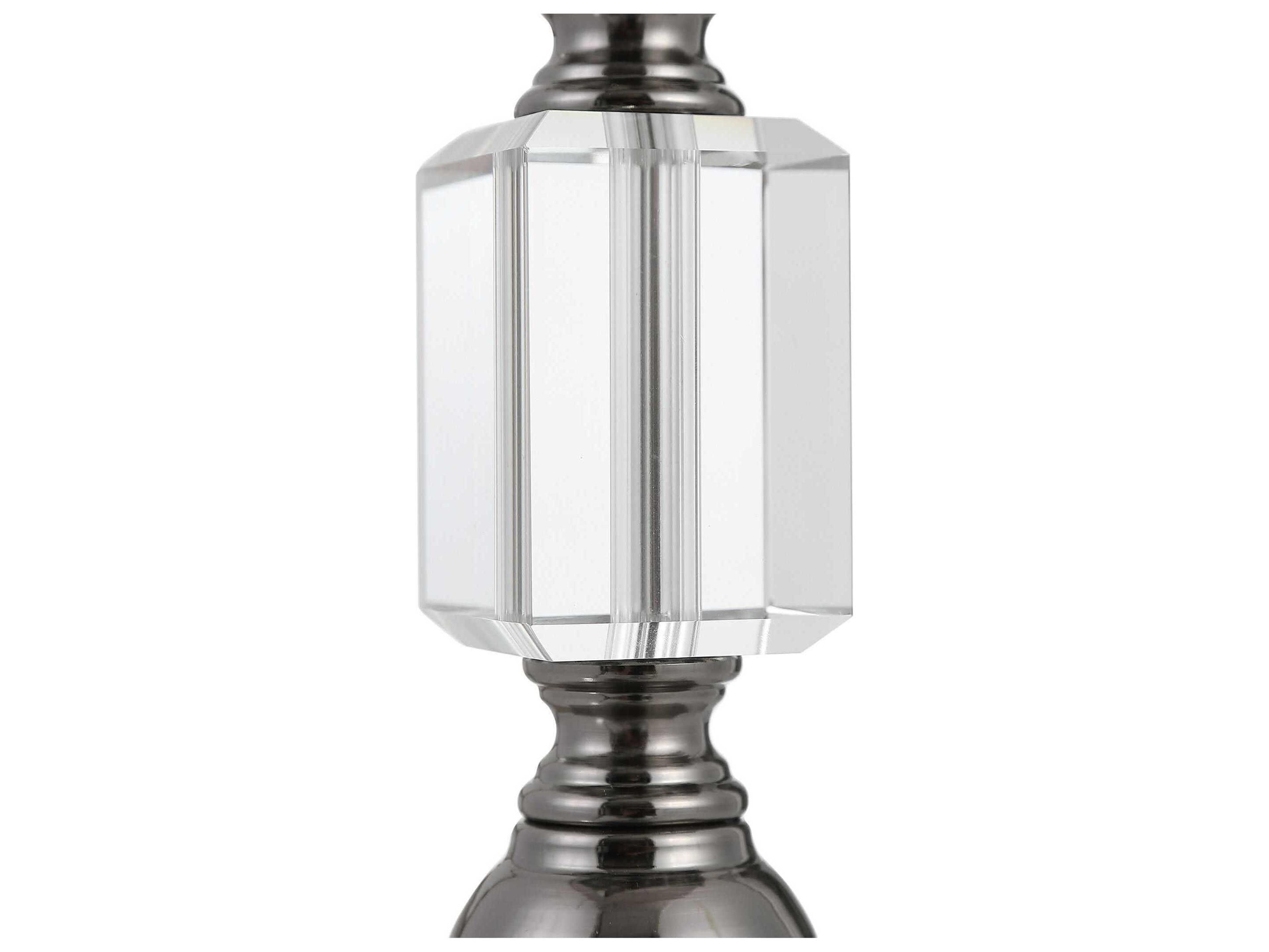 Luxecor Illumination Dark Antique Nickel Round Hardback Buffet Lamp