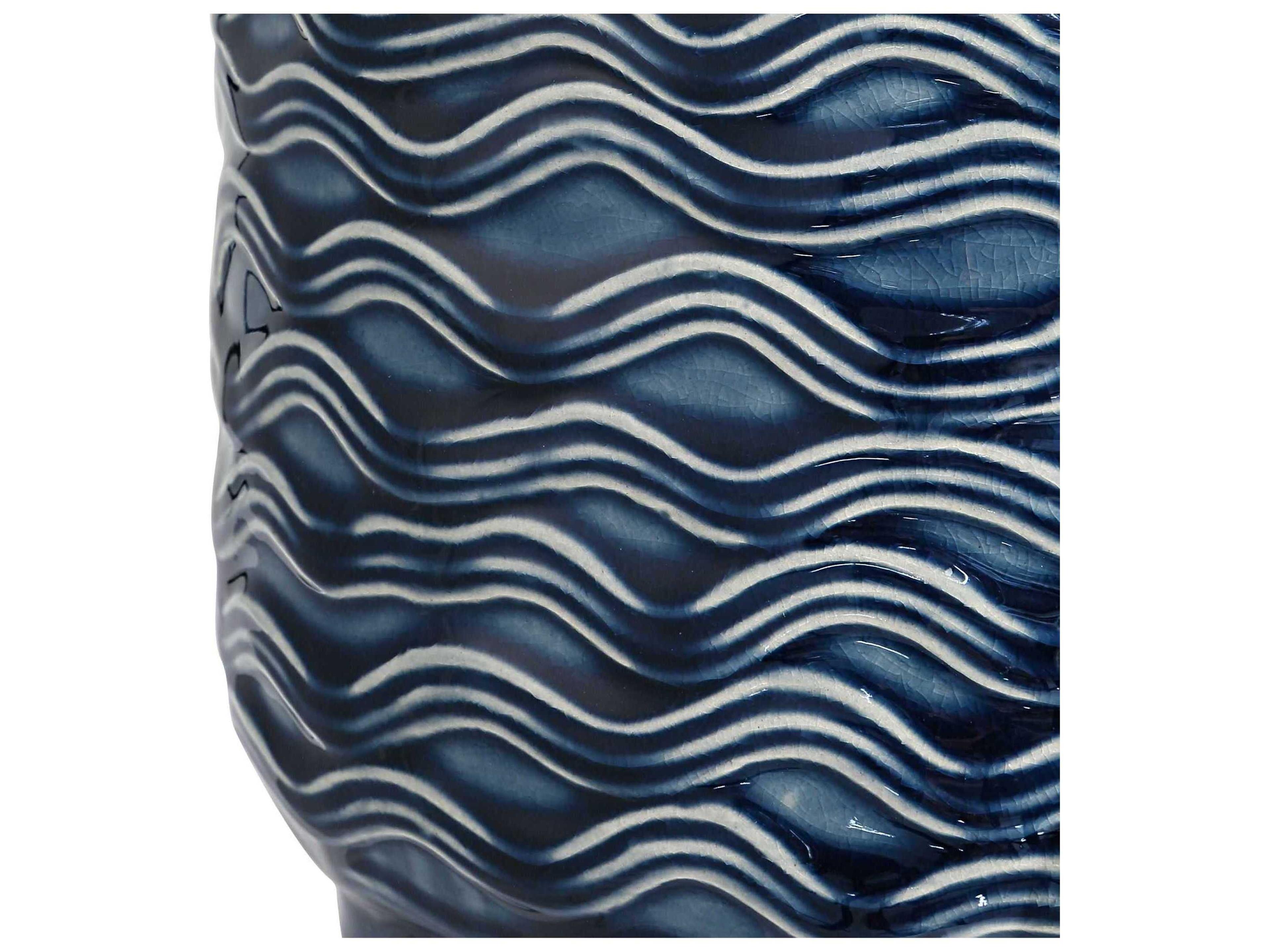 Luxecor Illumination Blue Round Hardback Buffet Lamp