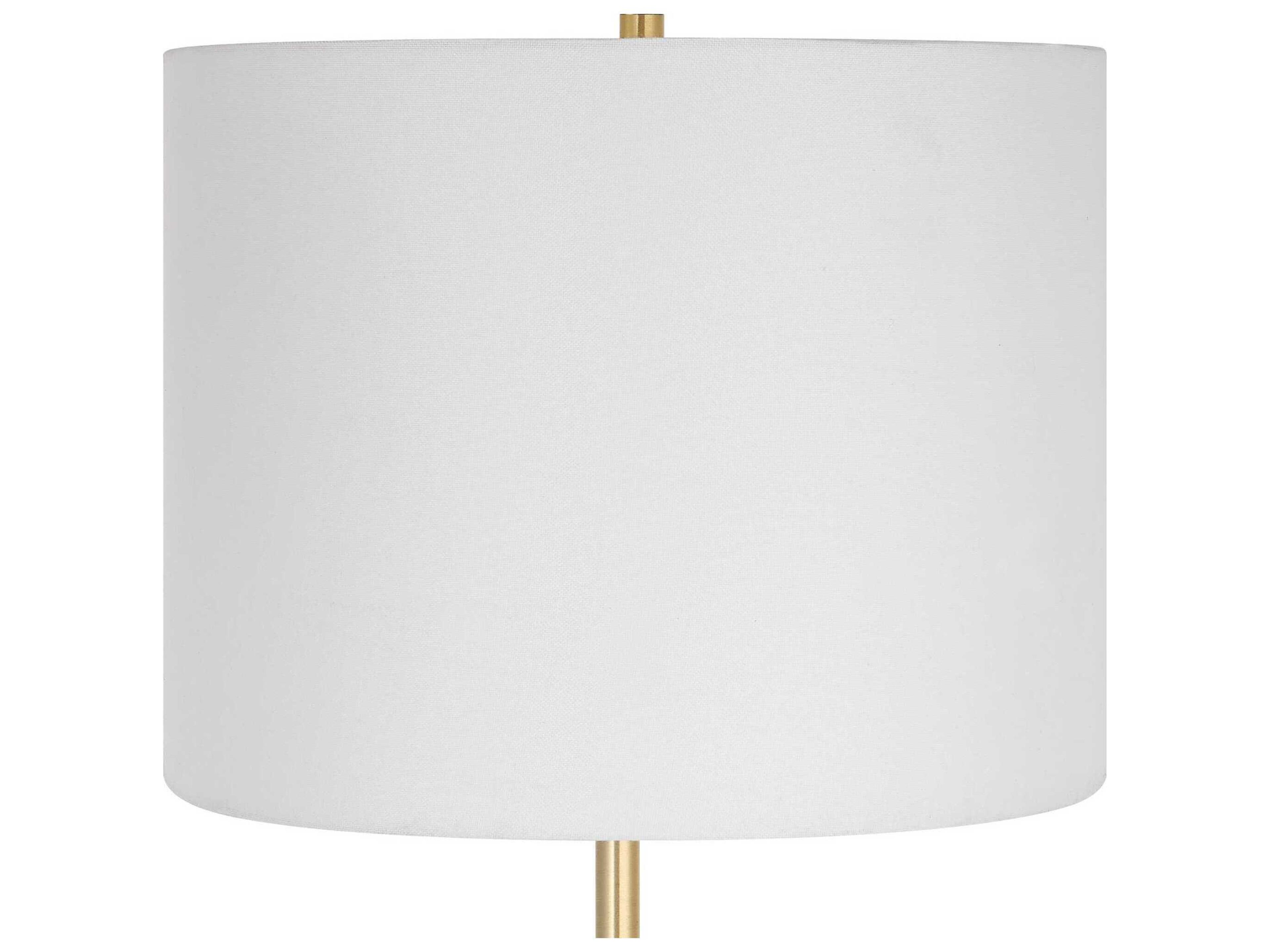 Luxecor Illumination White Gold Drum Hardback Buffet Lamp