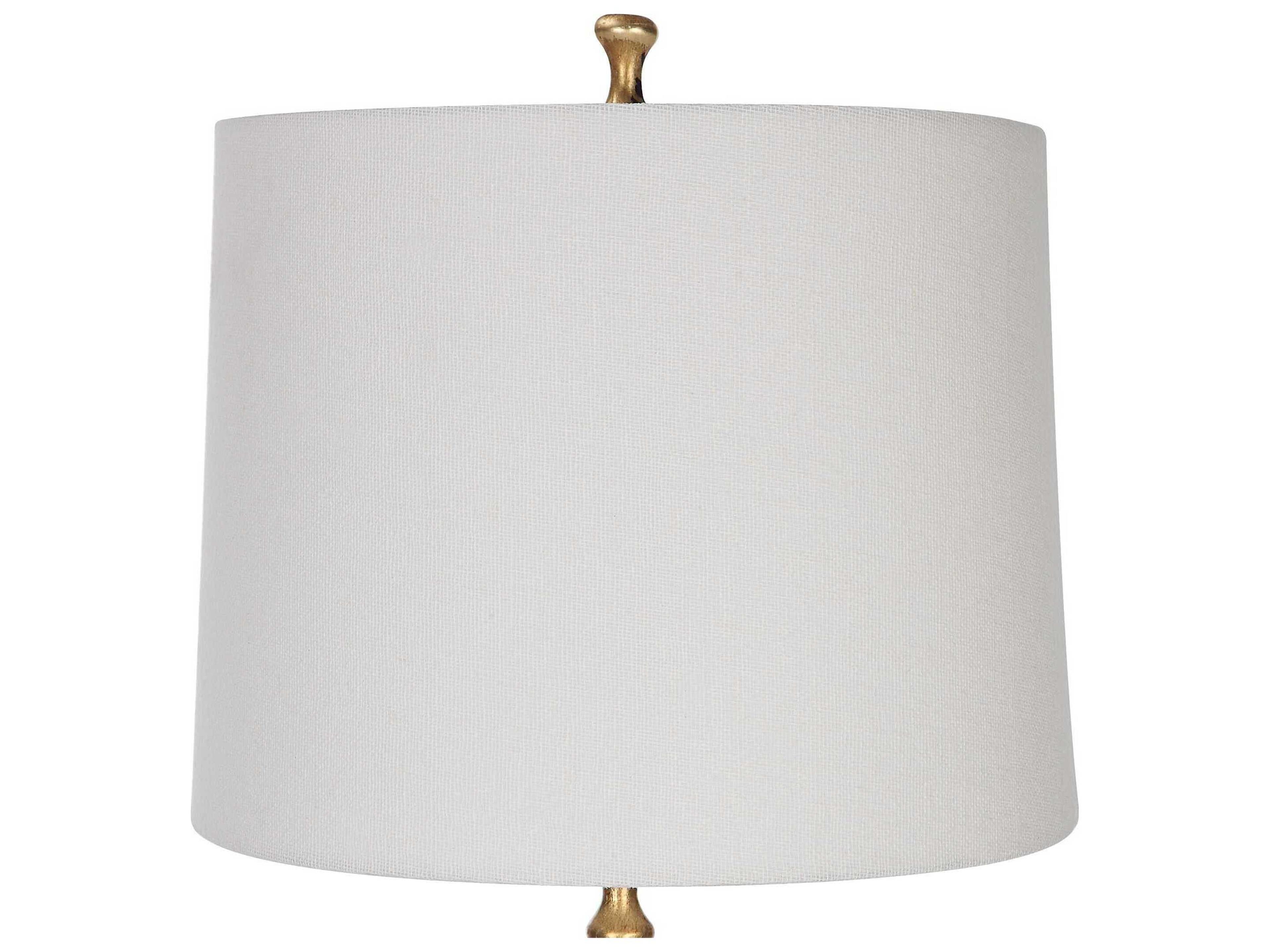 Luxecor Illumination Gold Leaf Slightly Tapered Hardback Rolled Edge Buffet Lamp Set of 2