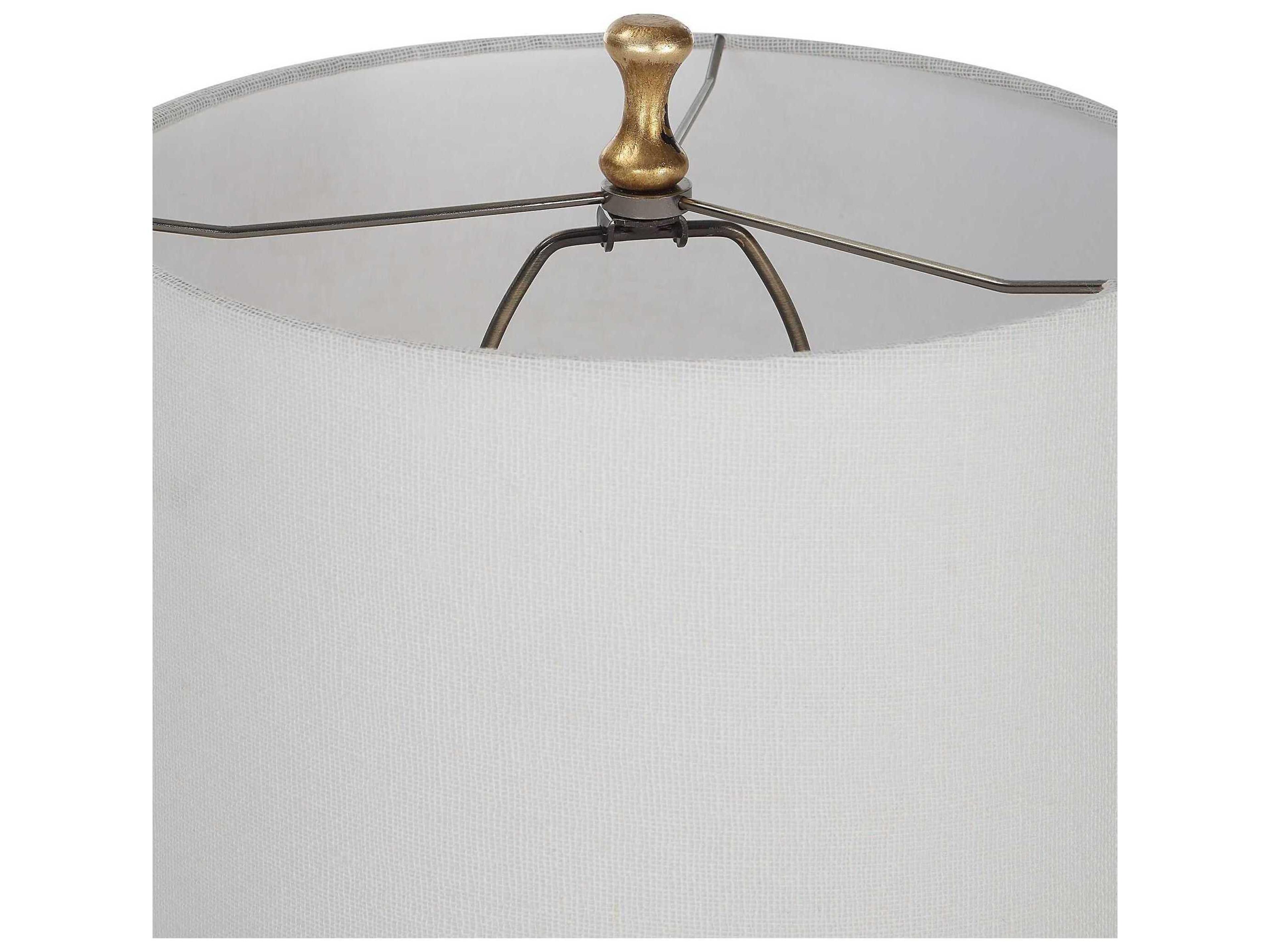 Luxecor Illumination Gold Leaf Slightly Tapered Hardback Rolled Edge Buffet Lamp Set of 2