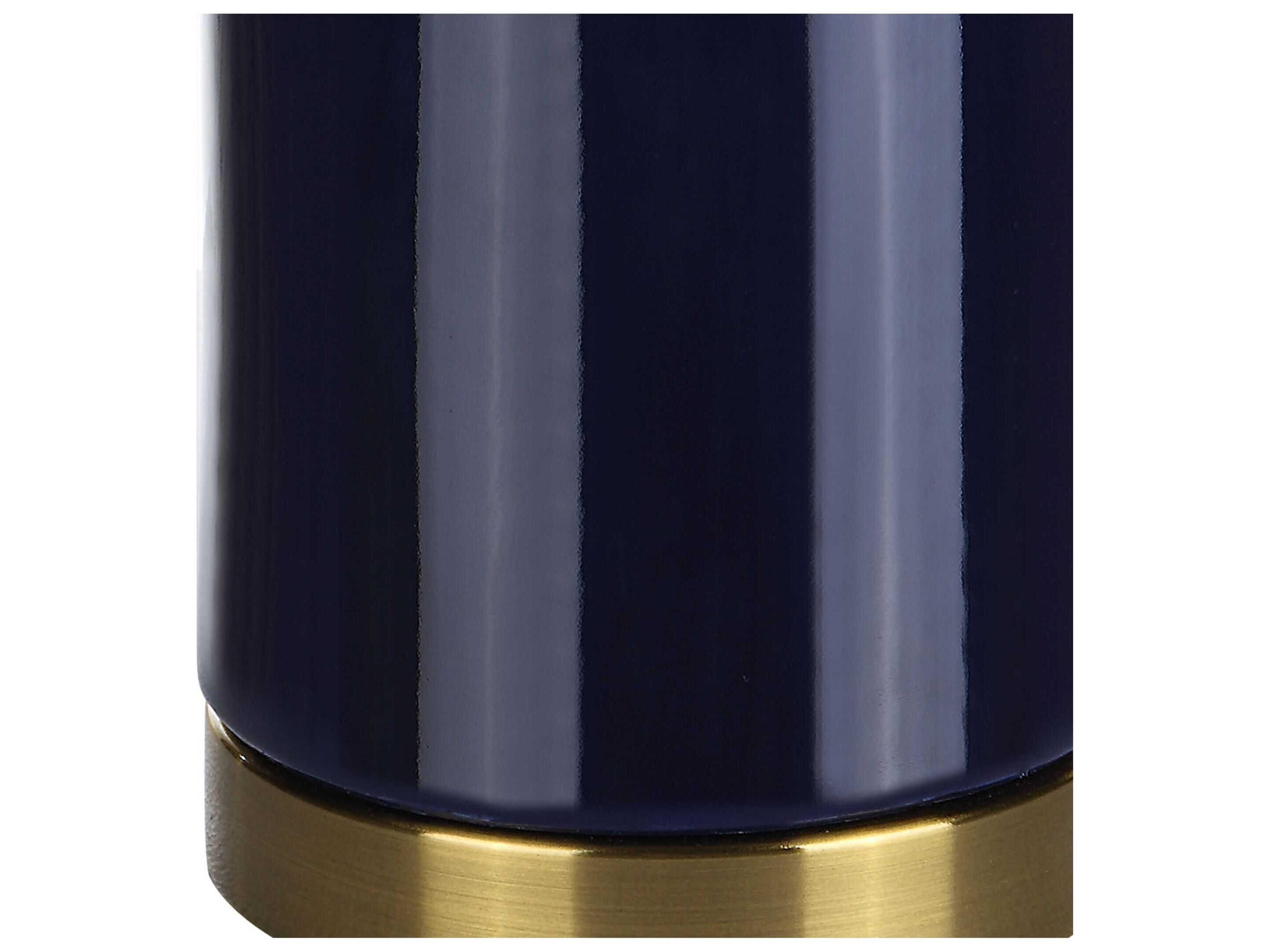 Luxecor Illumination Royal Blue Drum Hardback Buffet Lamp