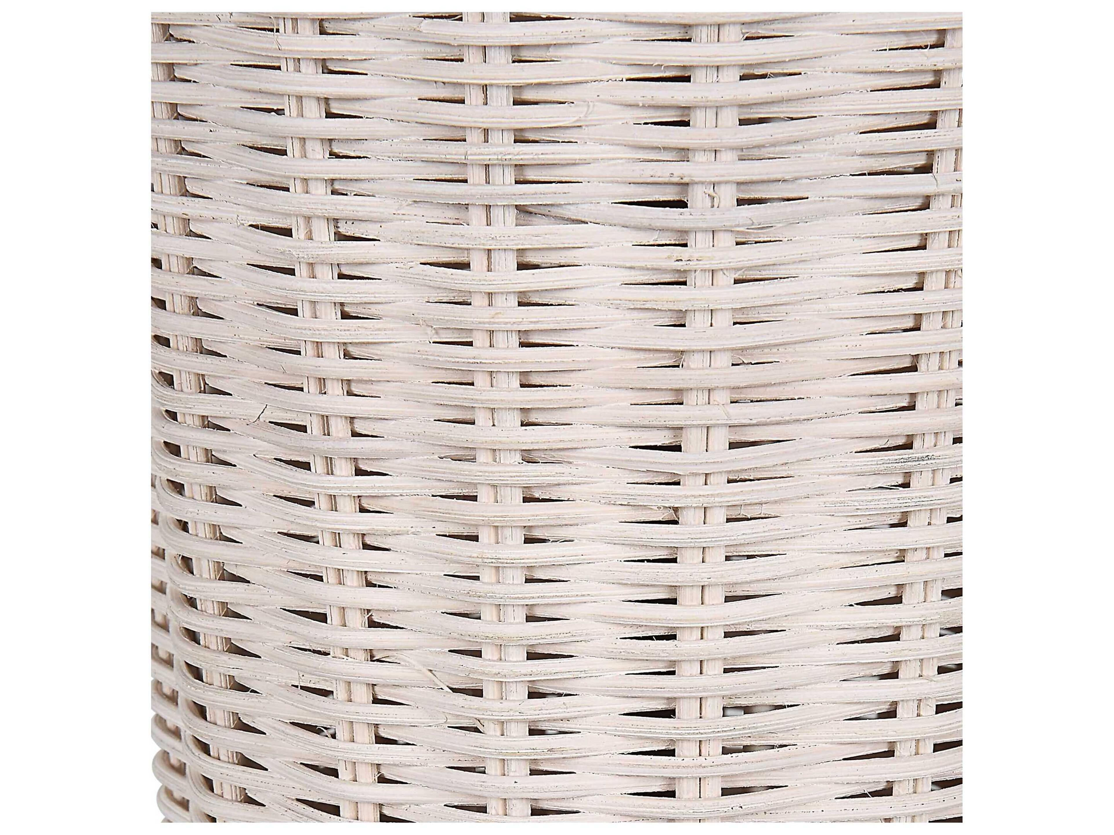 Luxecor Illumination Rattan Brushed Nickel Slightly Tapered Hardback Buffet Lamp