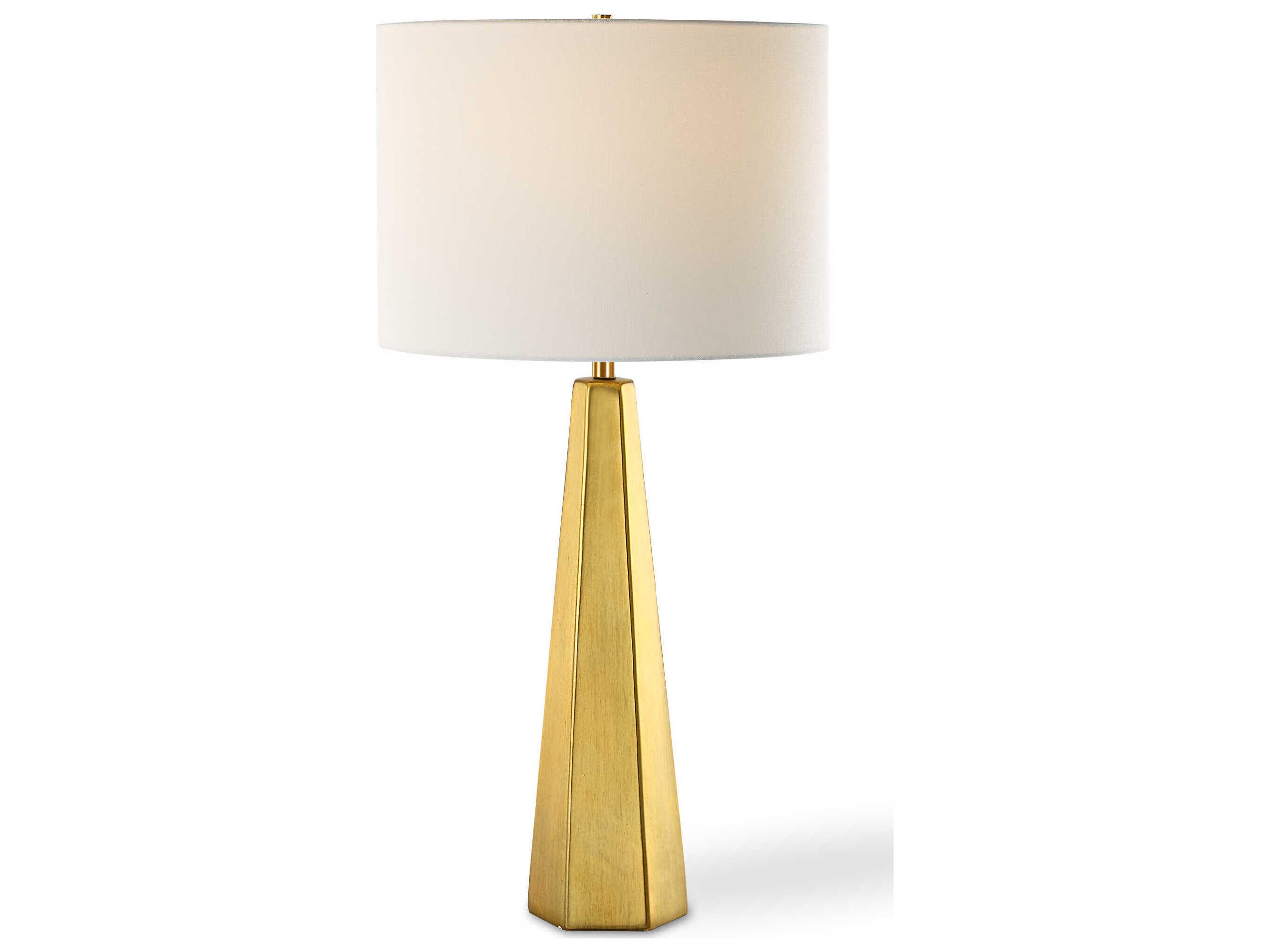 Luxecor Illumination Gold Round Drum Hardback Buffet Lamp