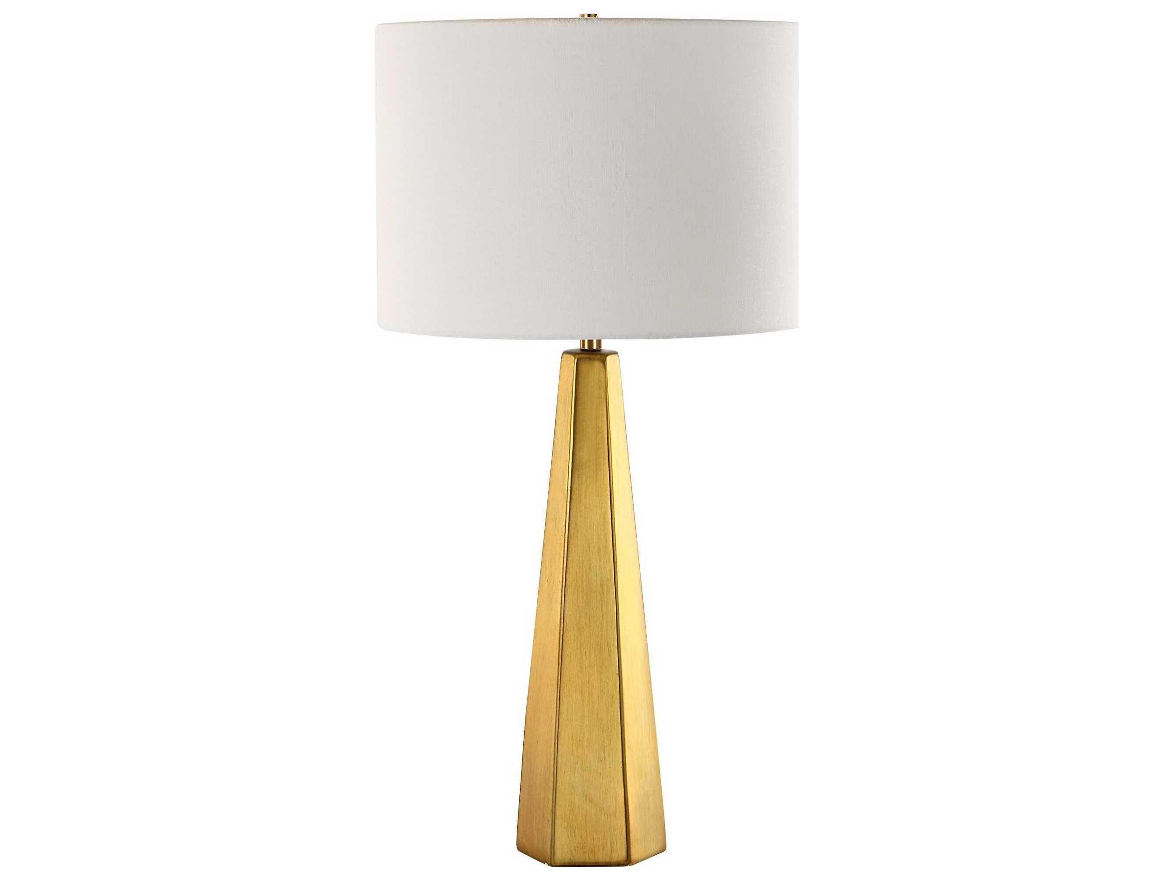 Luxecor Illumination Gold Round Drum Hardback Buffet Lamp