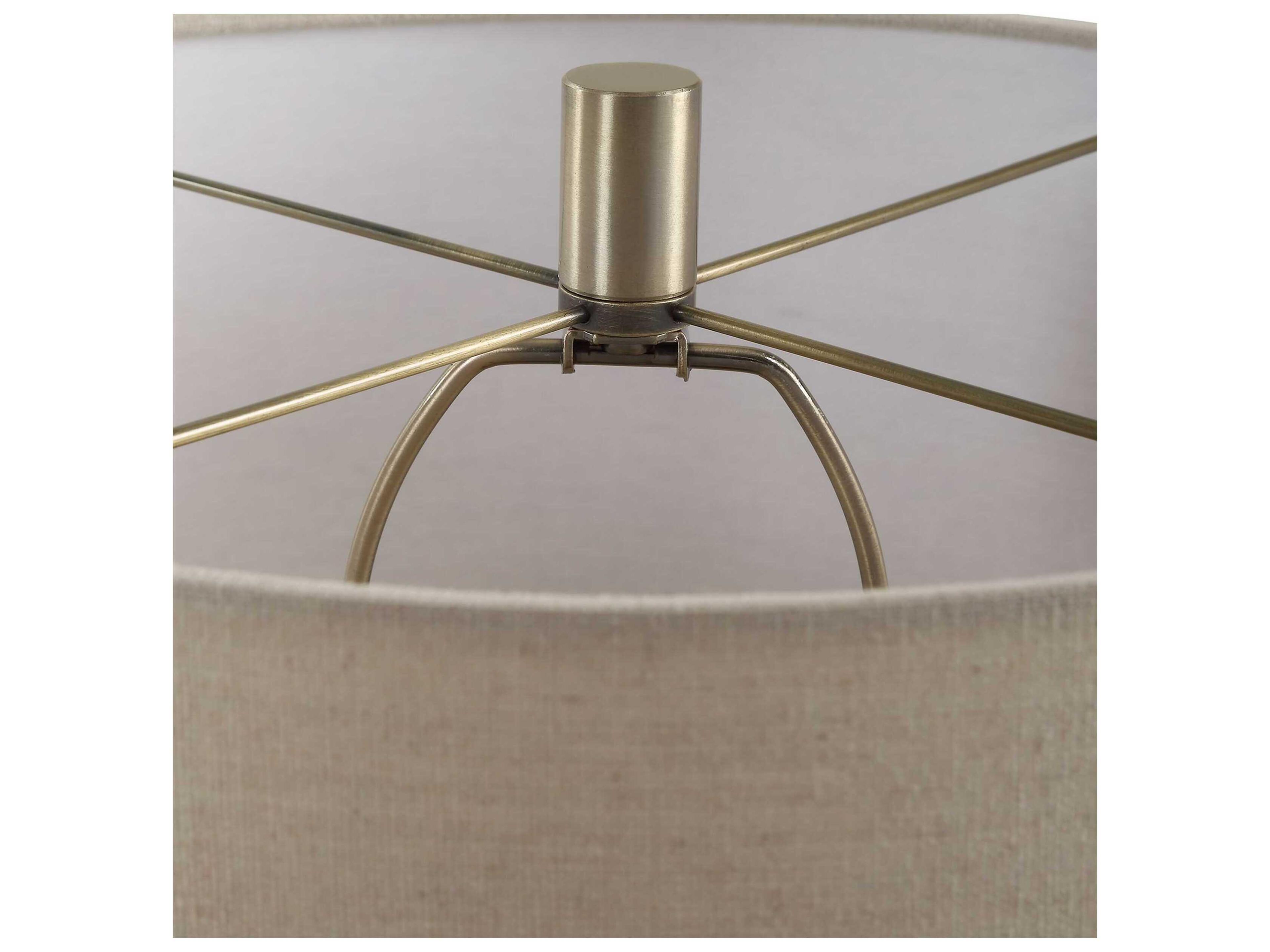 Luxecor Illumination Moss Green Round Hardback Shade Table Lamp
