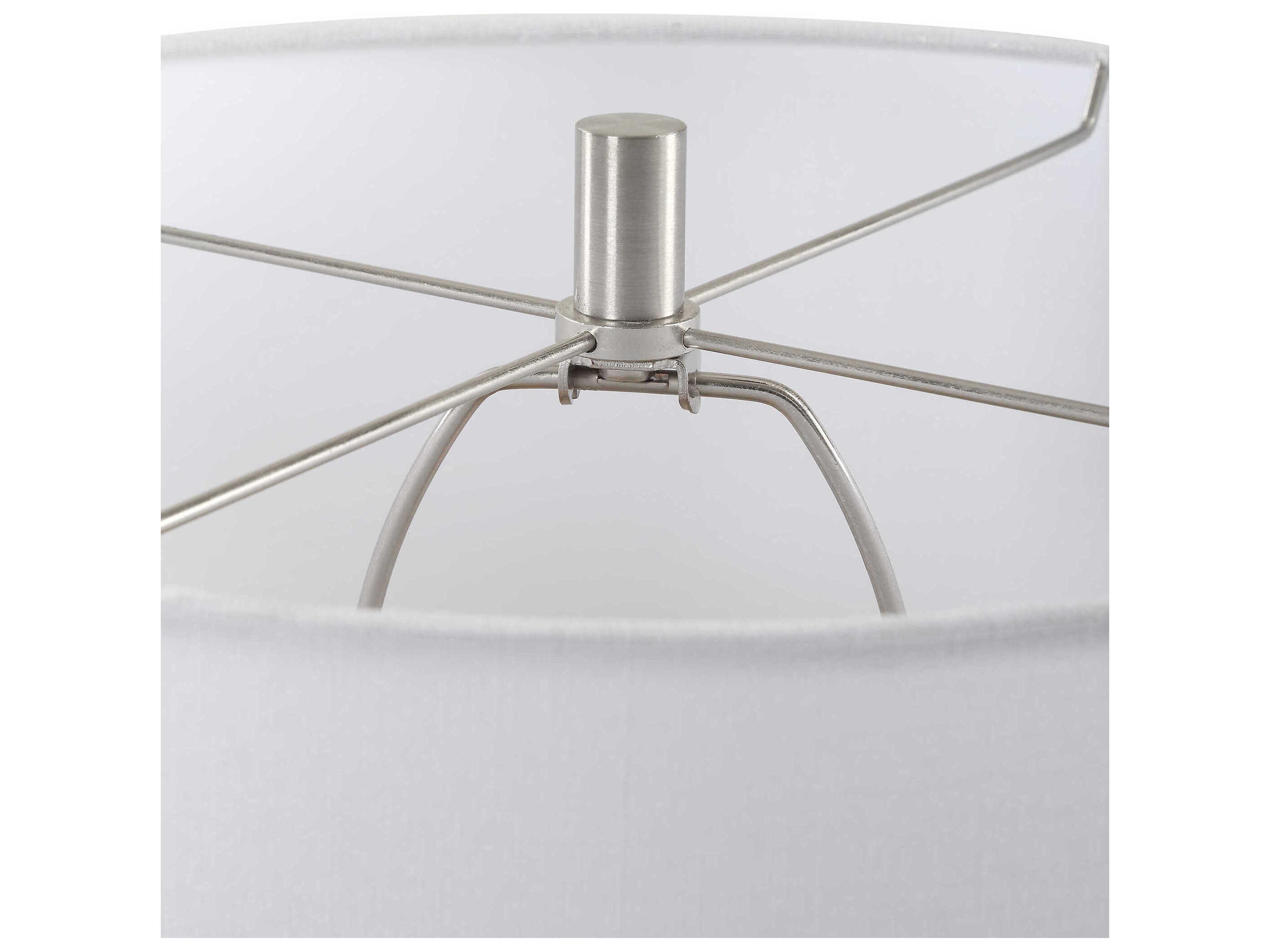 Luxecor Illumination Teal Round Hardback Shade Blue Buffet Lamp