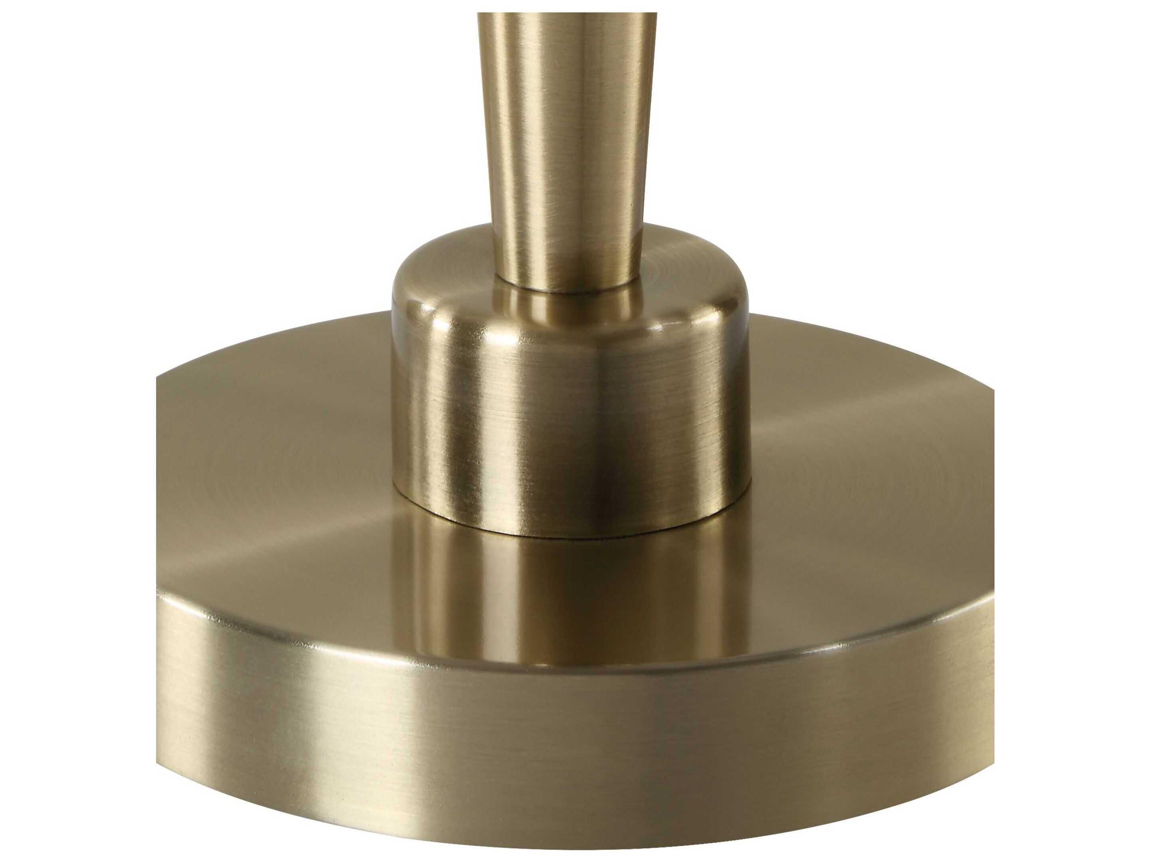 Luxecor Illumination Antique Brass Round Drum Hardback Buffet Lamp