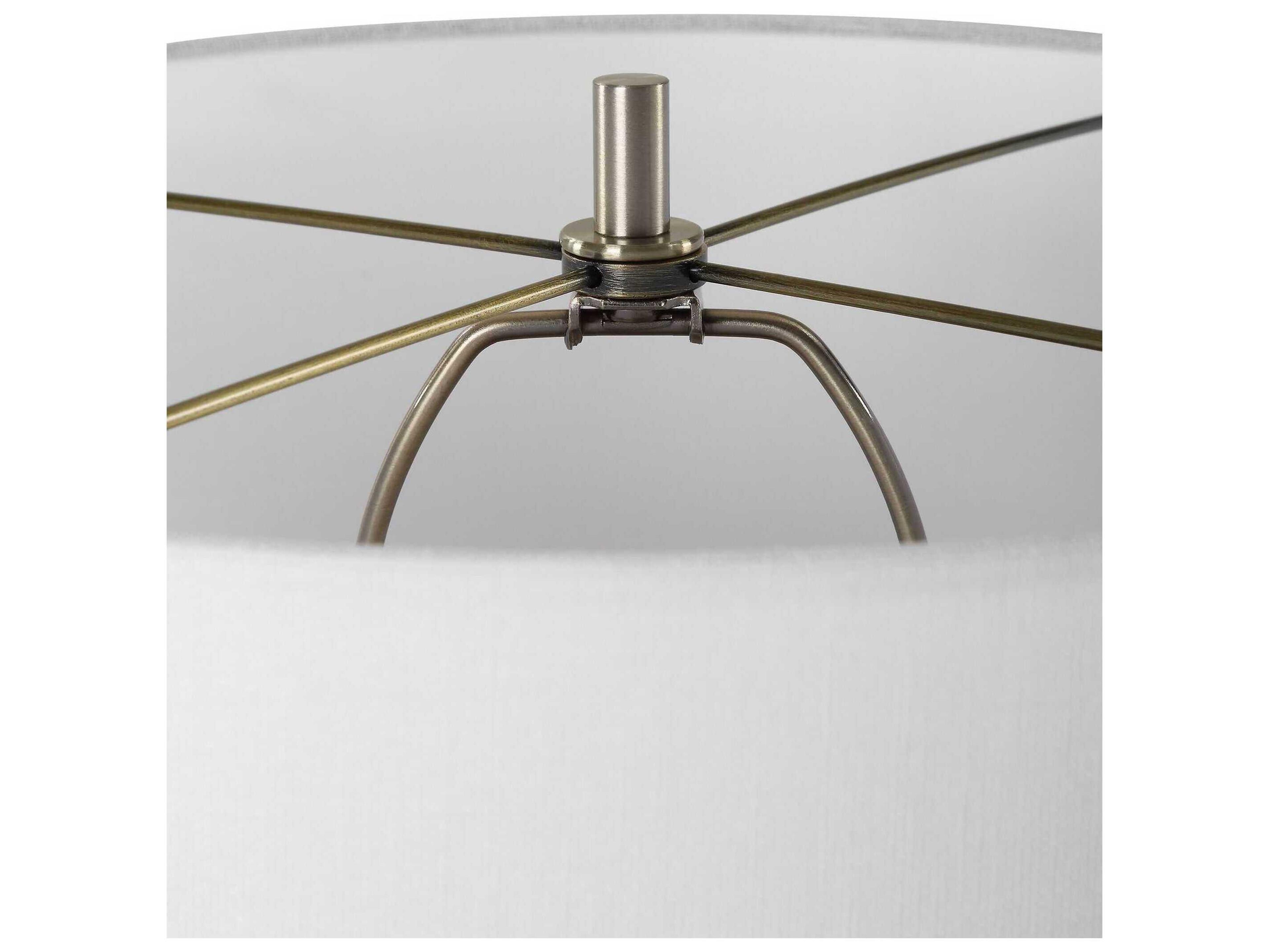 Luxecor Illumination Blue Round Hardback Shade Table Lamp