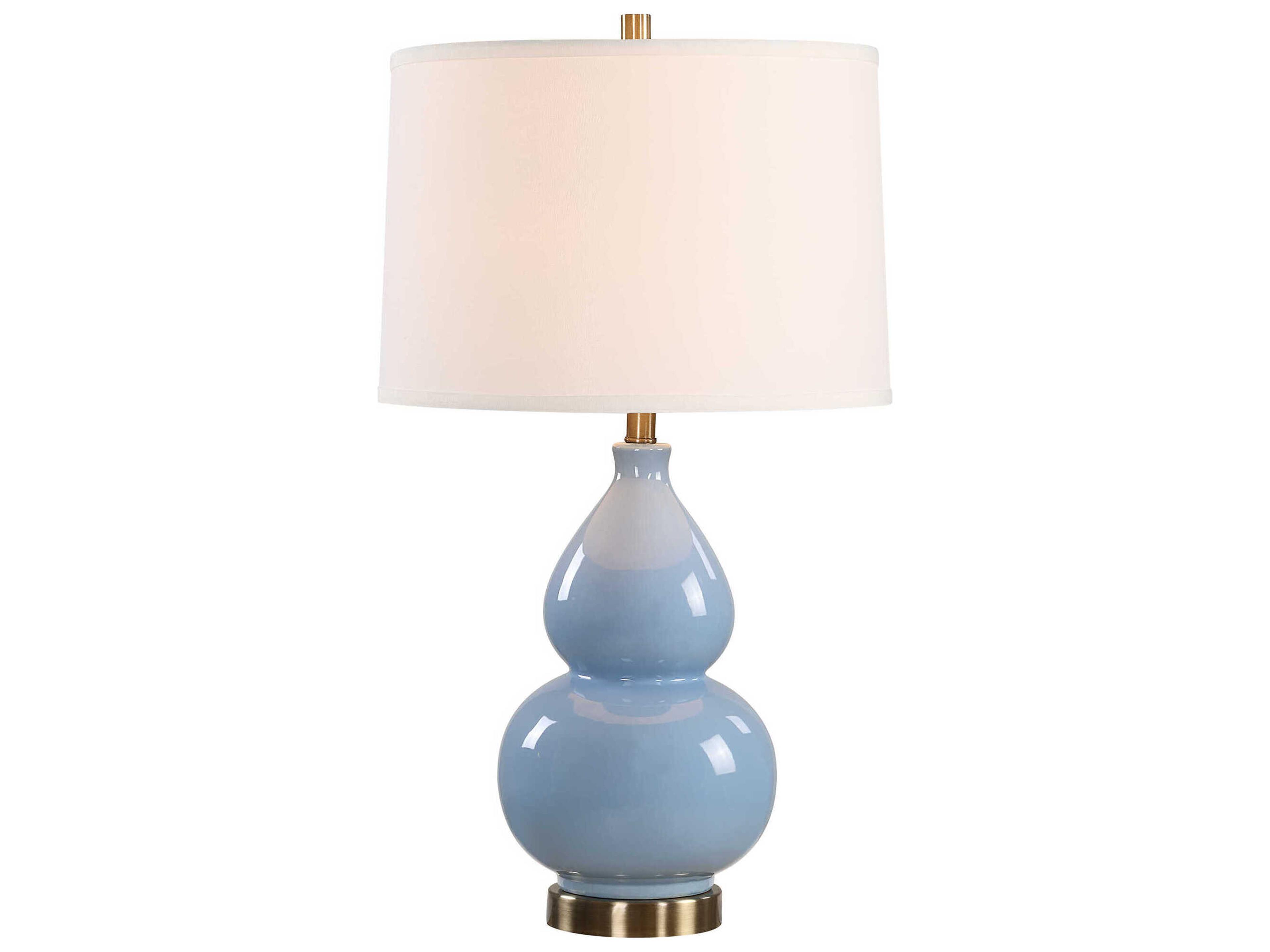 Illumination Powder Blue Round Hardback Buffet Lamp