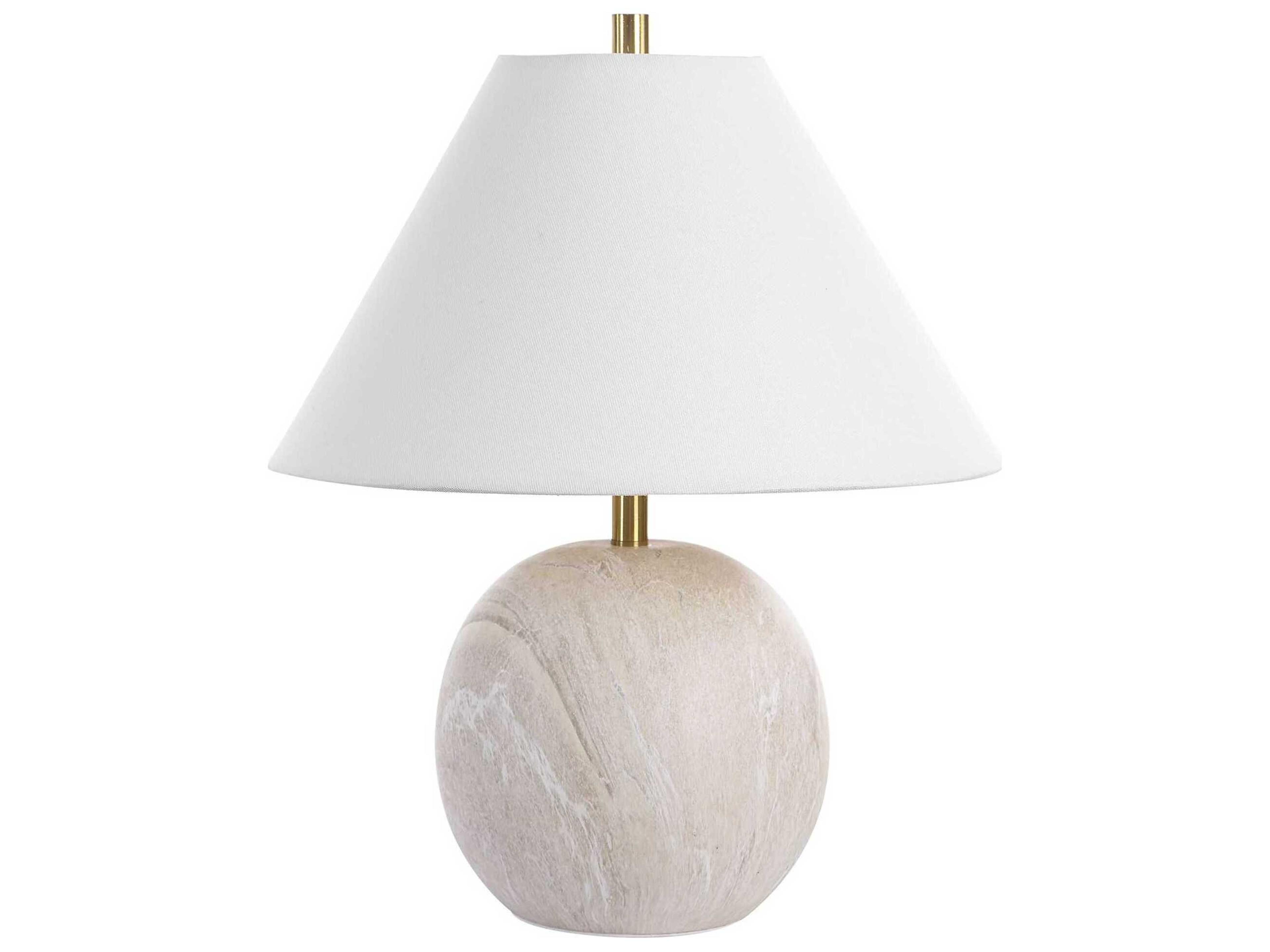 Luxecor Illumination White Gold Coolie Hardback Shade Table Lamp