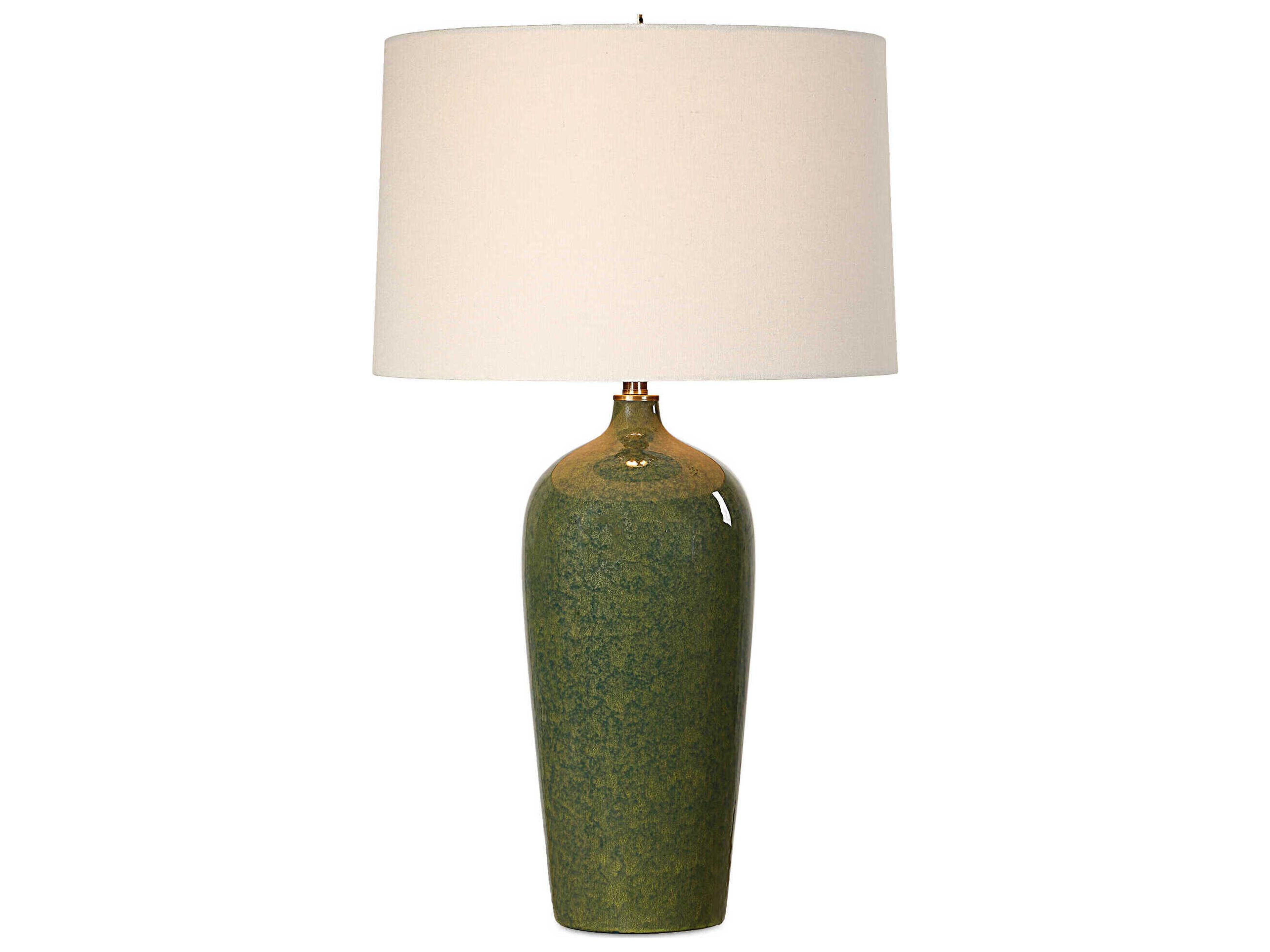 Luxecor Illumination Emerald Green Slightly Tapered Hardback Buffet Lamp