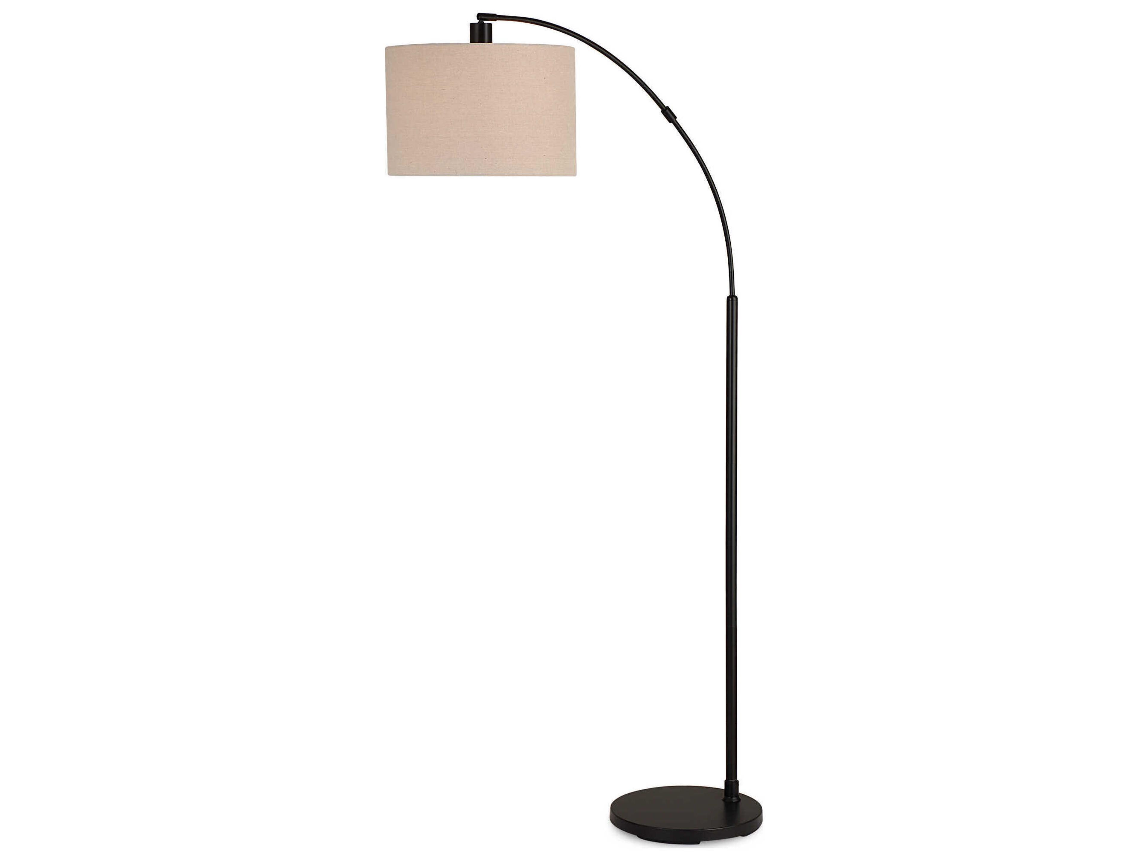 Illumination Black Drum Hardback Shade Floor Lamp