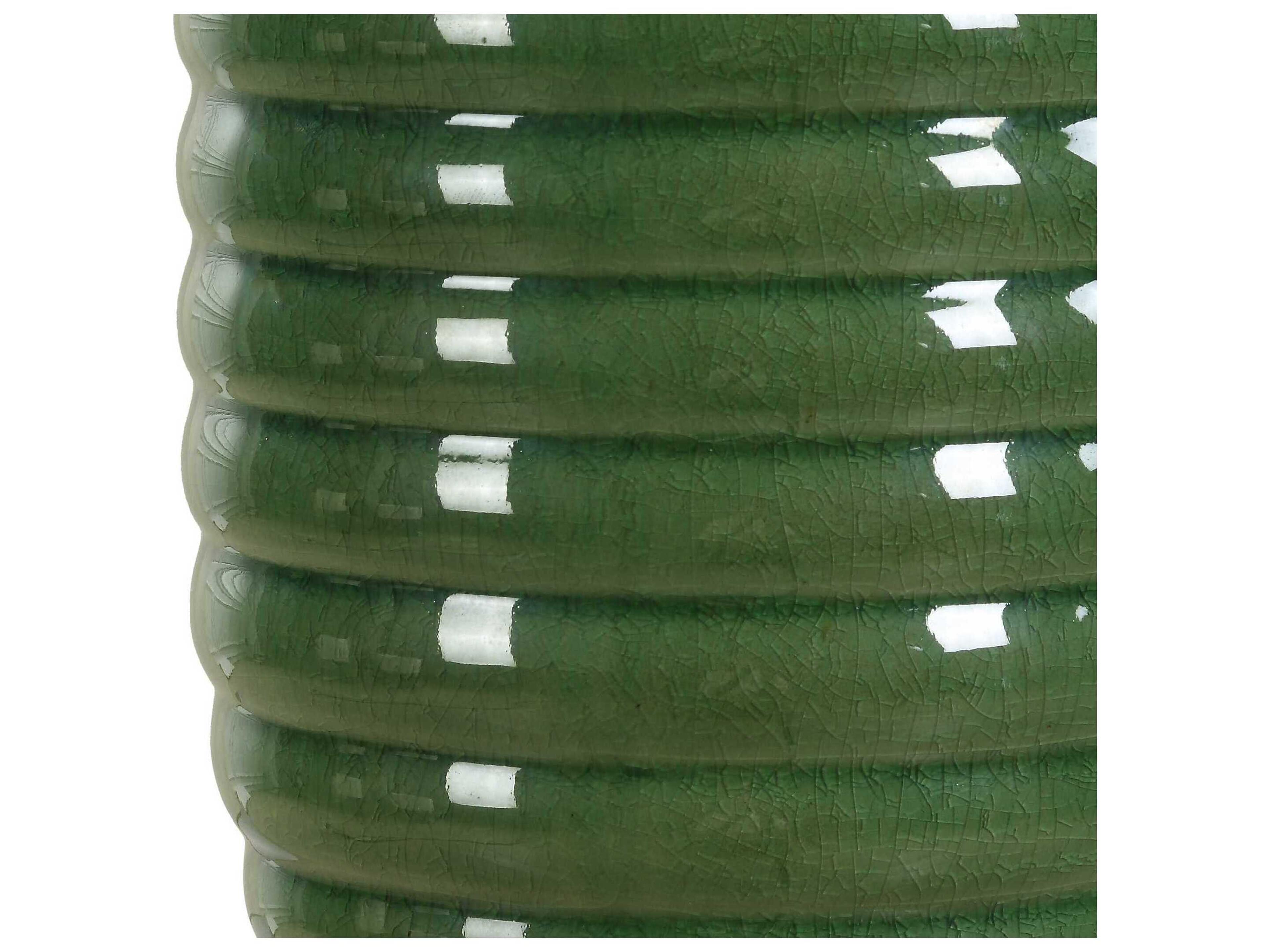 Luxecor Illumination Olive Green Antique Brass Round Hardback Table Lamp