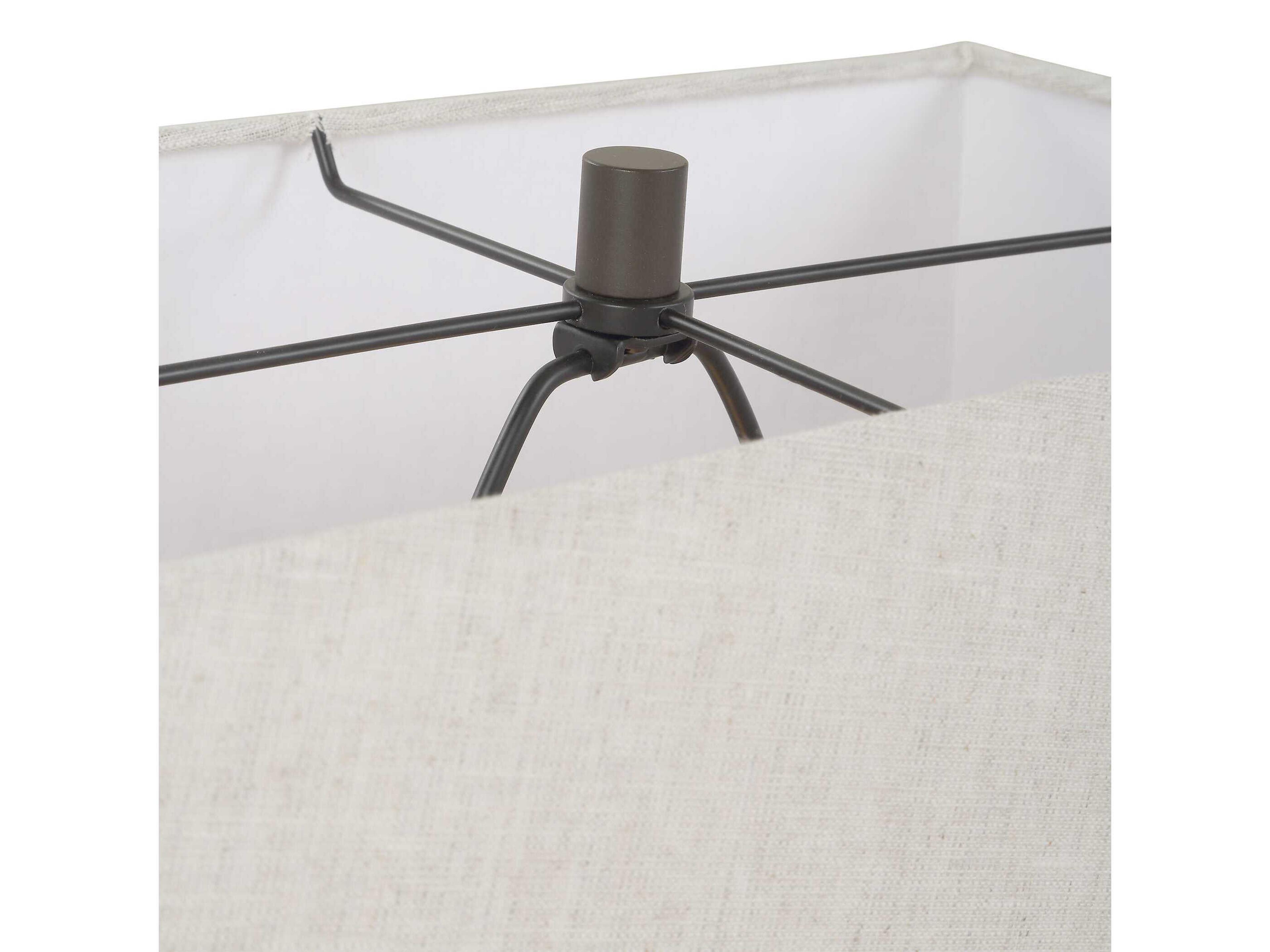 Luxecor Illumination Aged Brown Gold Black Hardback Buffet Lamp