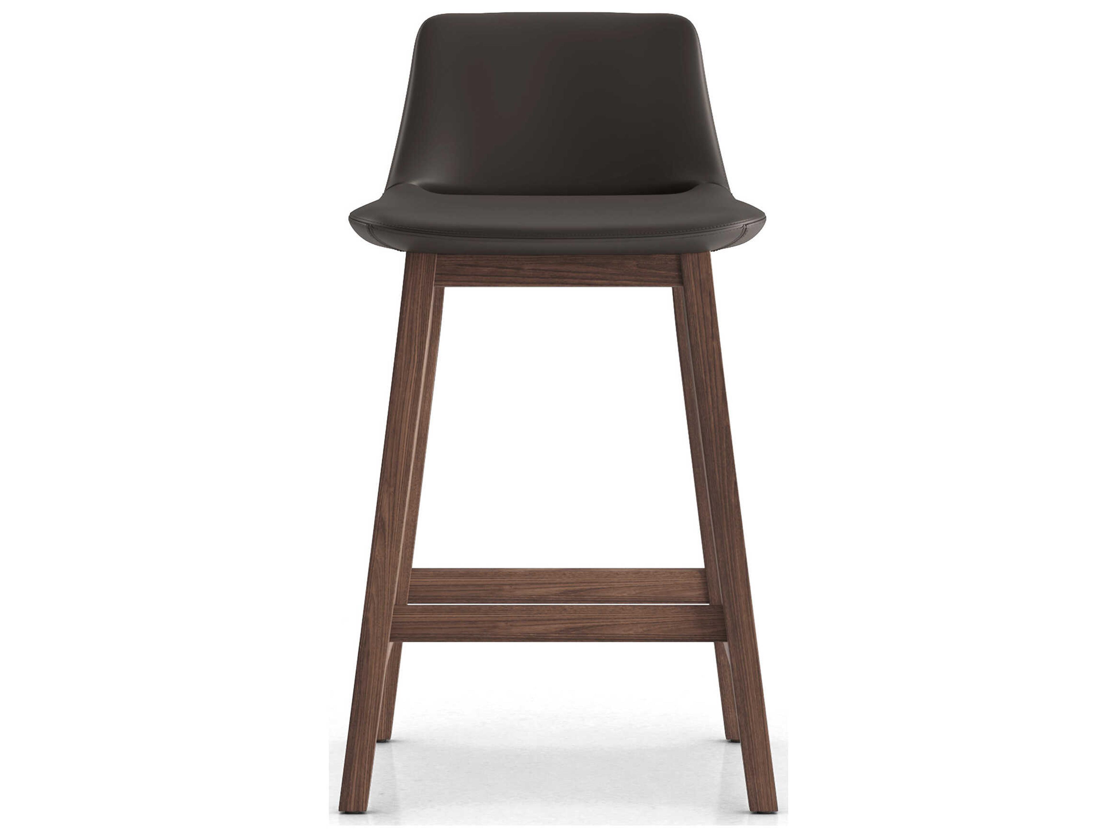 Luxcor Modluxe Oxnard Counter Stool in Graphite Eco Leather