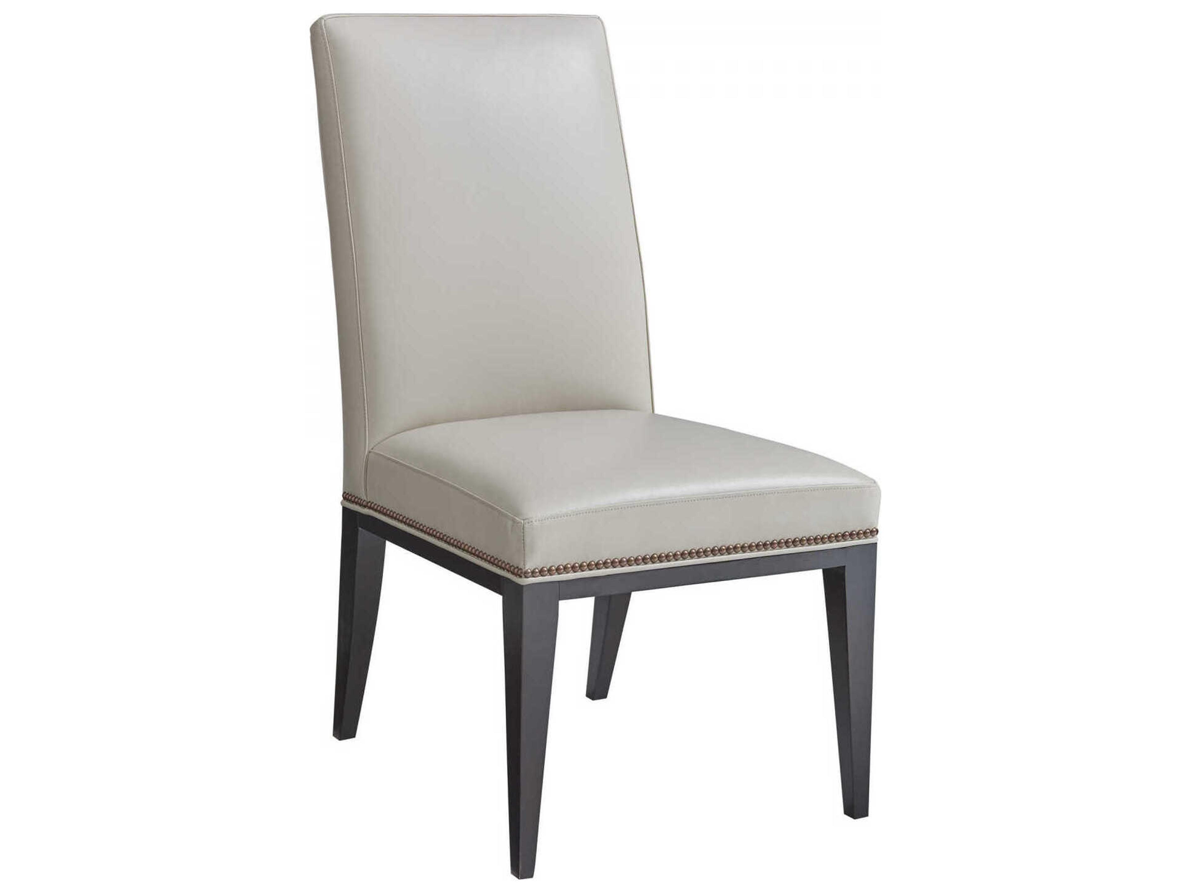 Leather Beige Upholstered Side Dining Chair